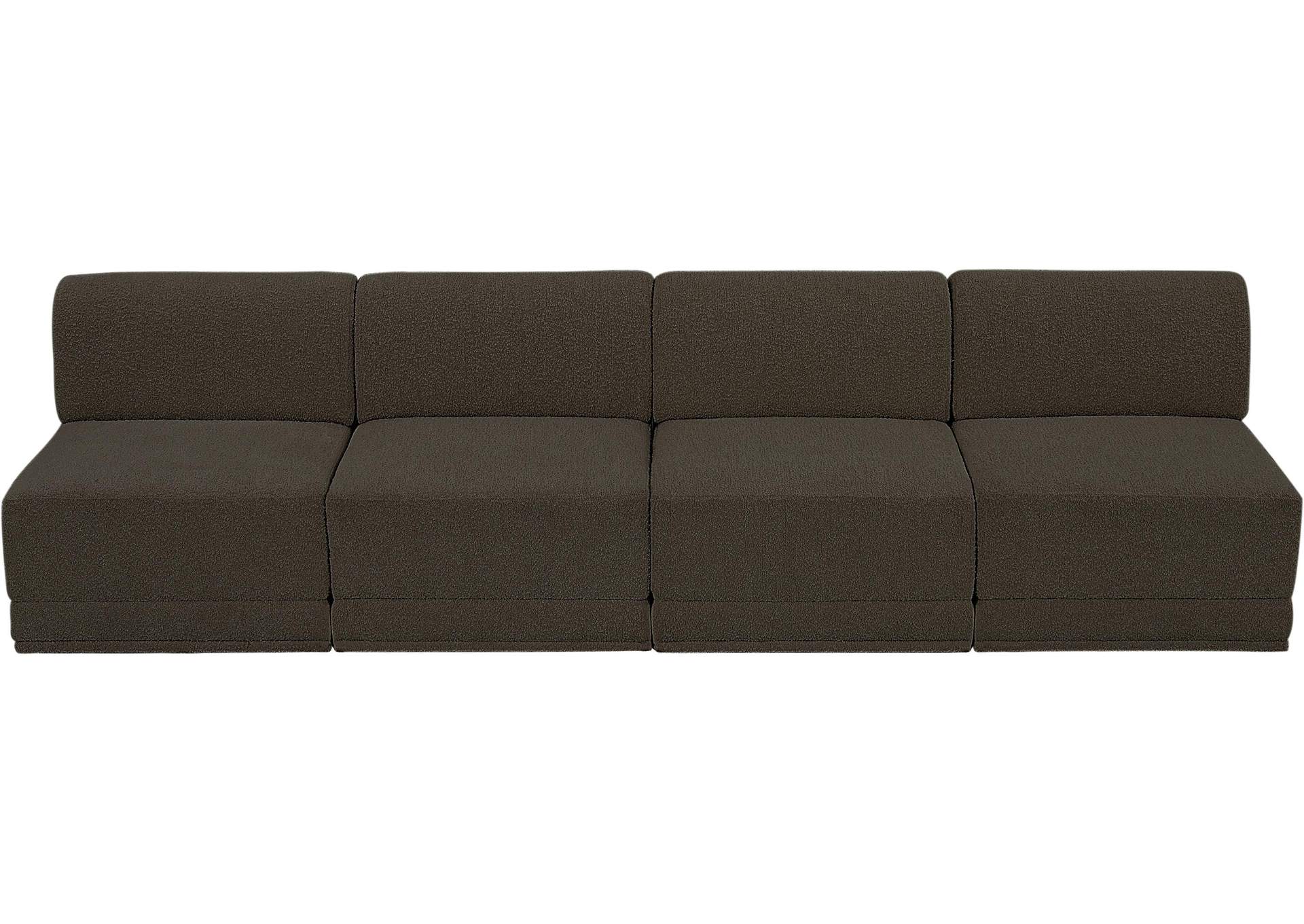 Ollie Brown Boucle Fabric Modular Sofa,Meridian Furniture