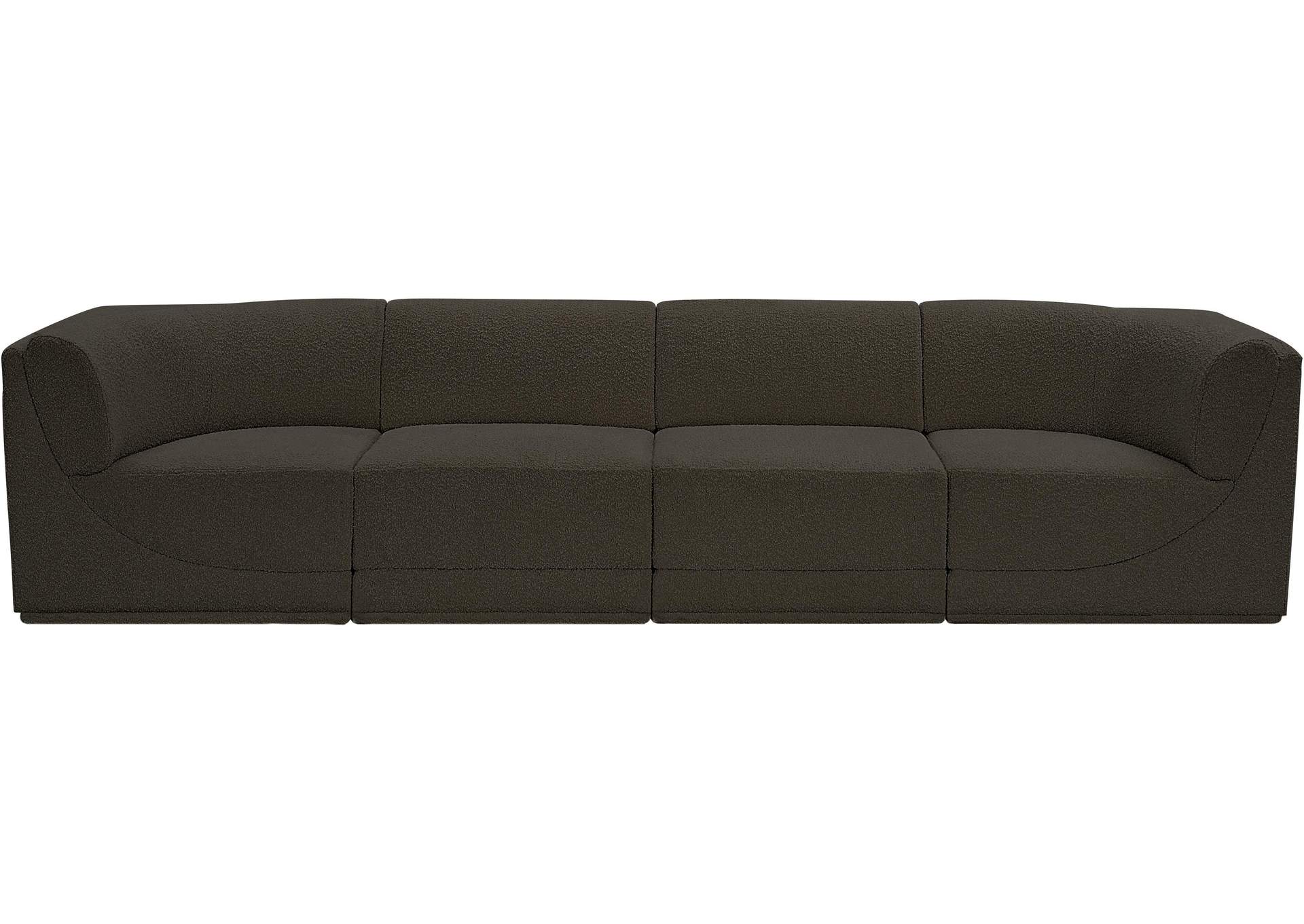 Ollie Brown Boucle Fabric Modular Sofa,Meridian Furniture