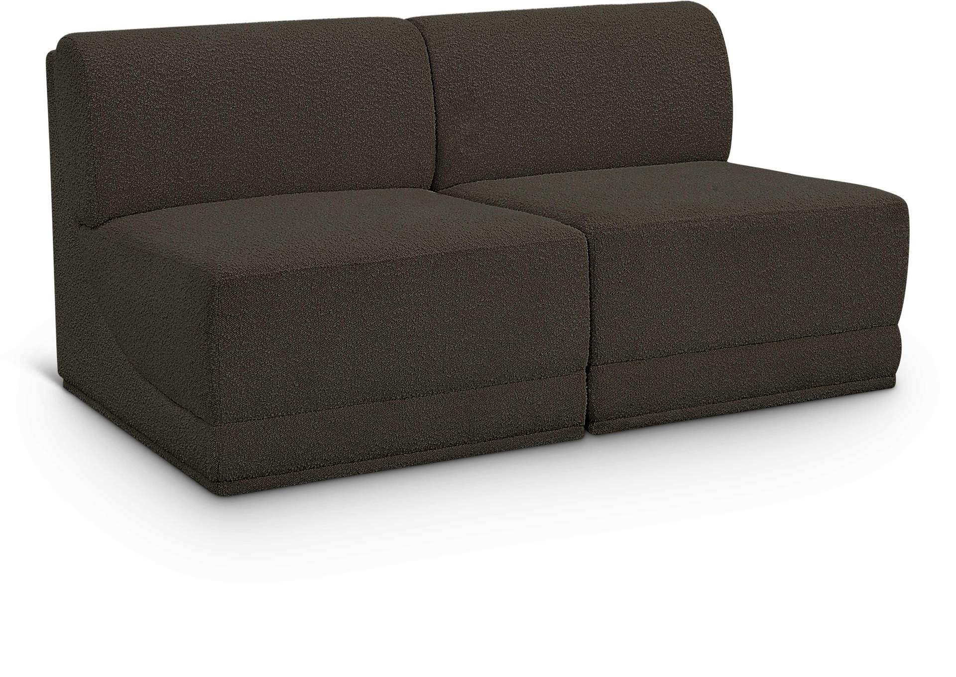 Ollie Brown Boucle Fabric Modular Sofa,Meridian Furniture