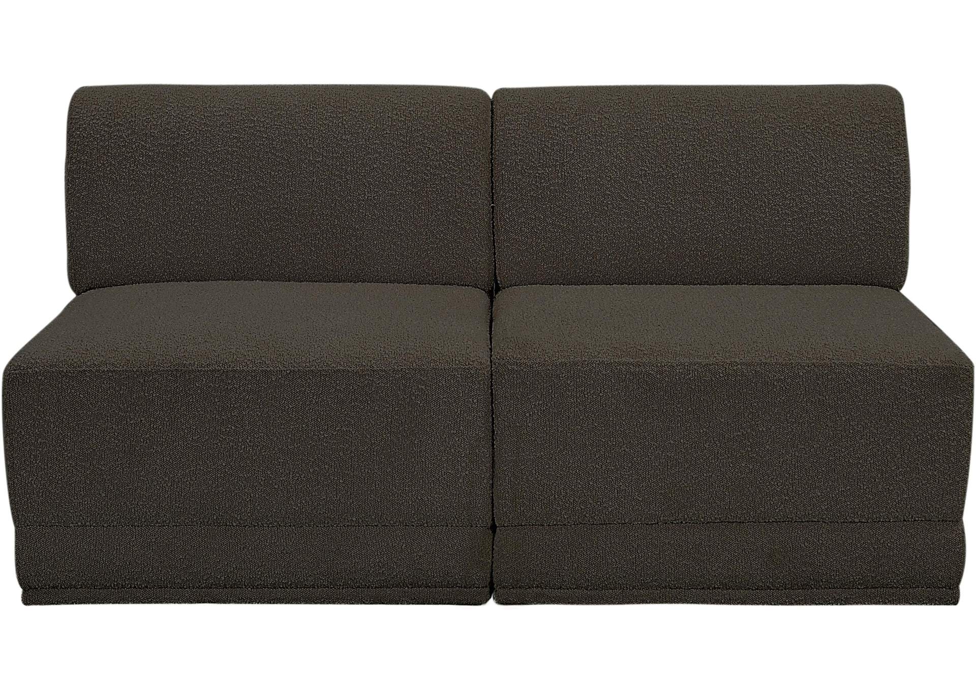 Ollie Brown Boucle Fabric Modular Sofa,Meridian Furniture