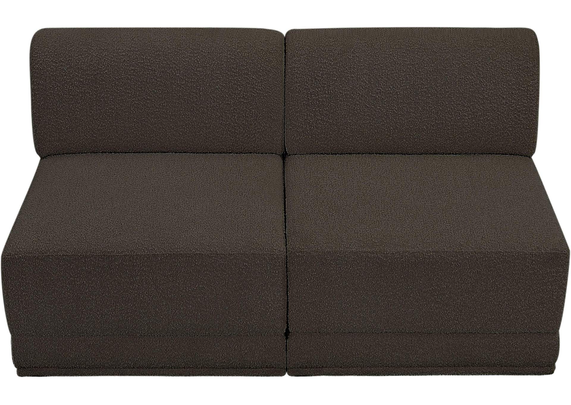 Ollie Brown Boucle Fabric Modular Sofa,Meridian Furniture