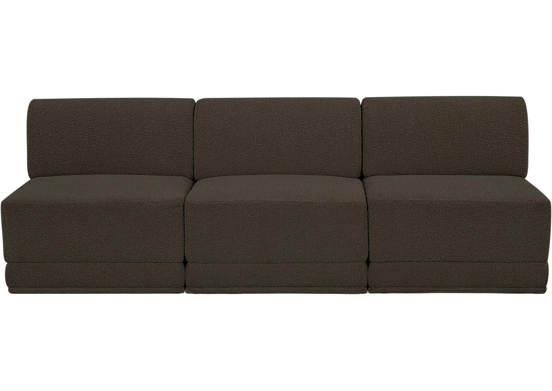 Ollie Brown Boucle Fabric Modular Sofa,Meridian Furniture