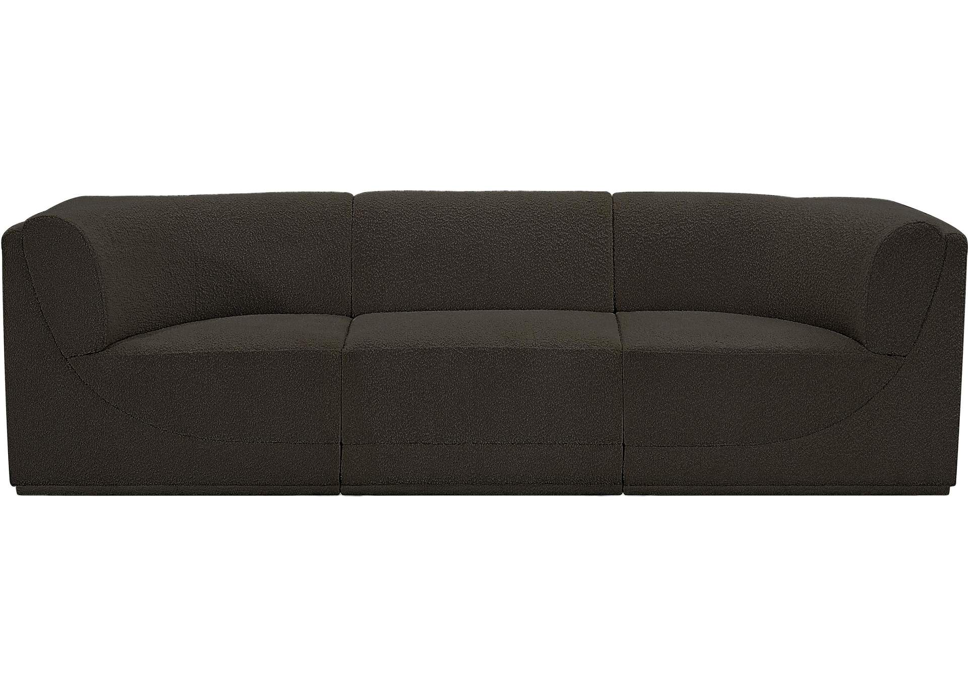 Ollie Brown Boucle Fabric Modular Sofa,Meridian Furniture