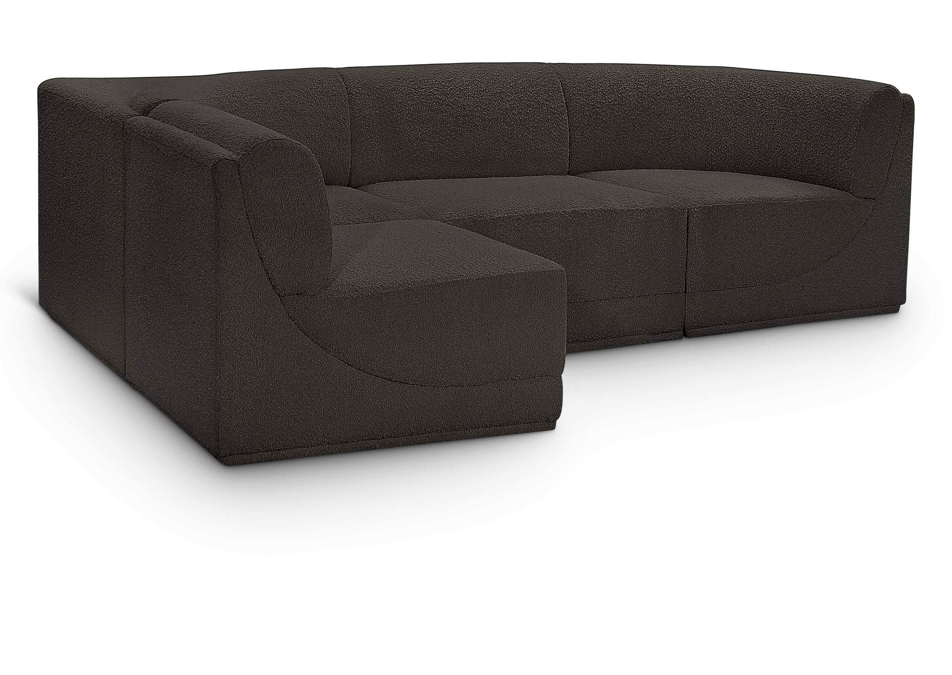 Ollie Brown Boucle Fabric Modular Sectional,Meridian Furniture