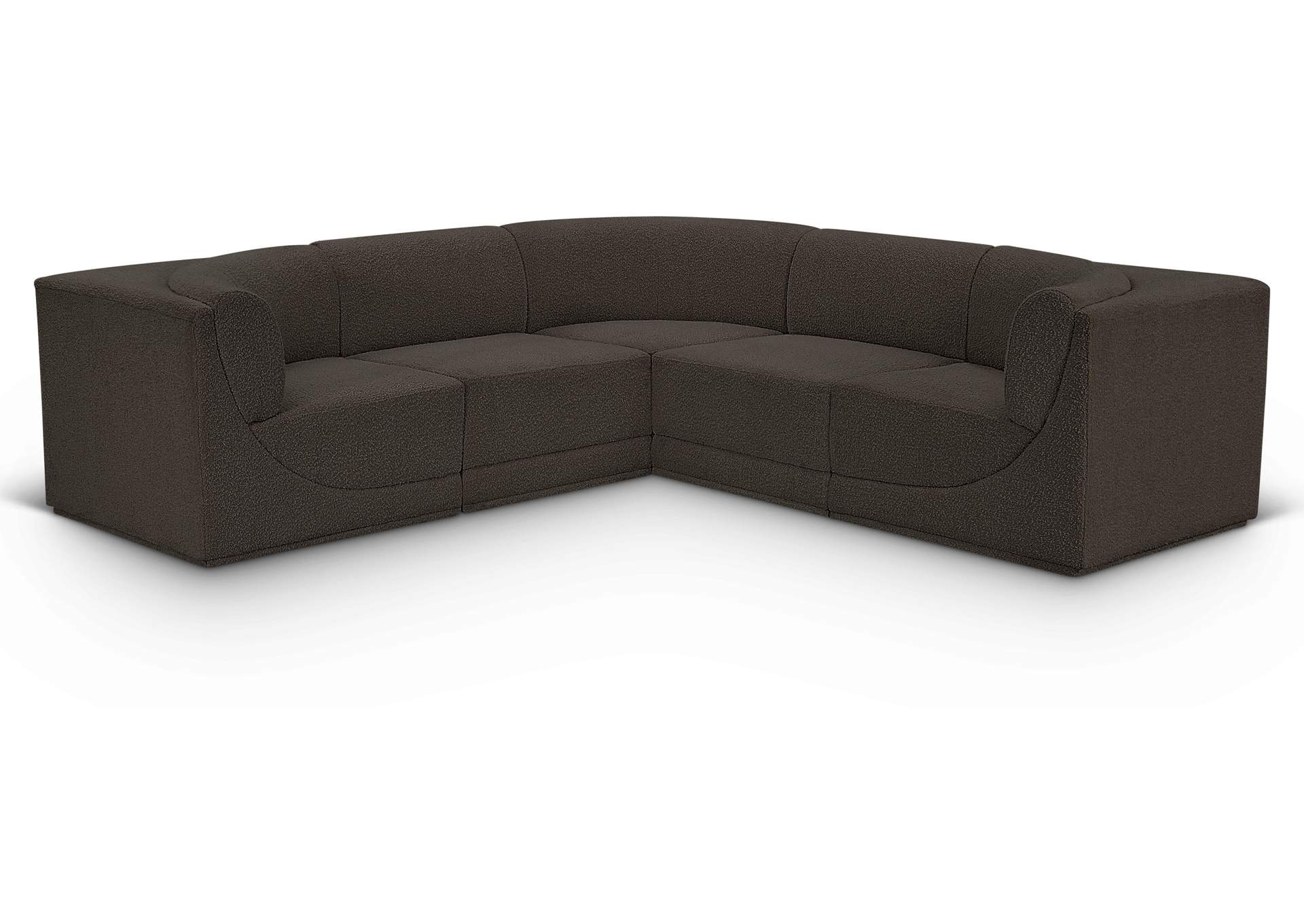 Ollie Brown Boucle Fabric Modular Sectional,Meridian Furniture