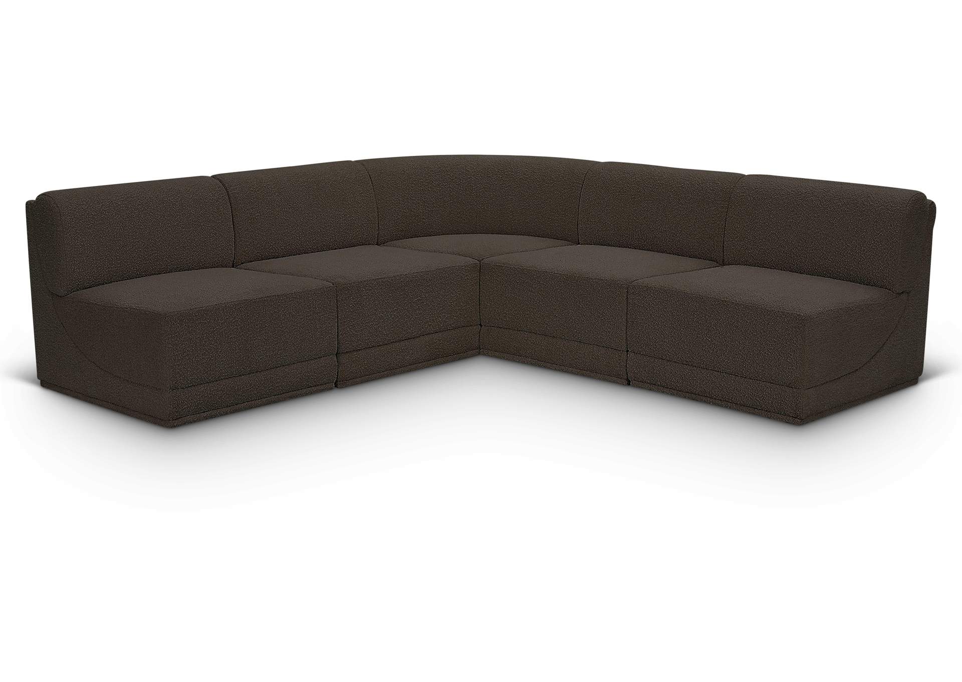 Ollie Brown Boucle Fabric Modular Sectional,Meridian Furniture