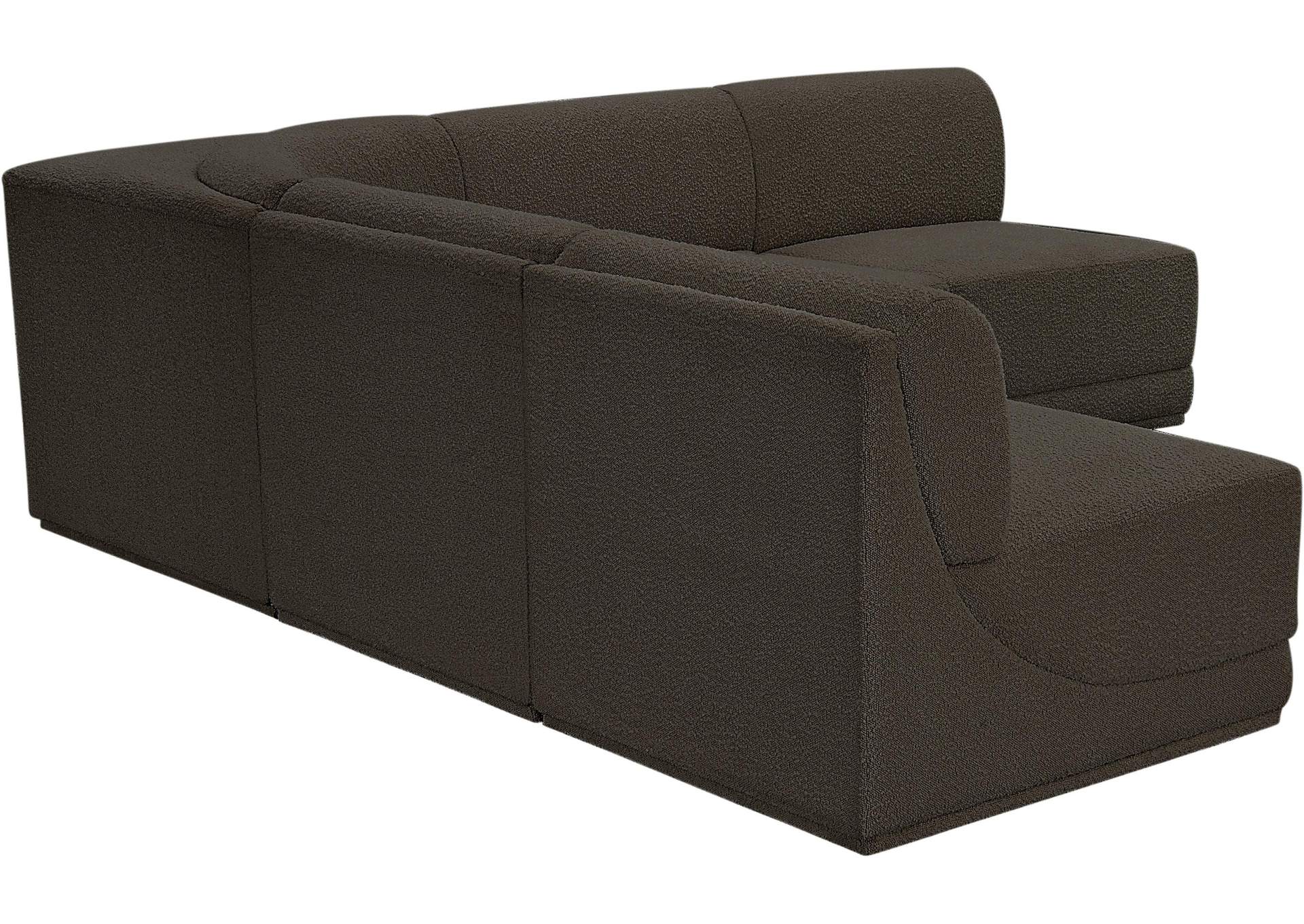 Ollie Brown Boucle Fabric Modular Sectional,Meridian Furniture