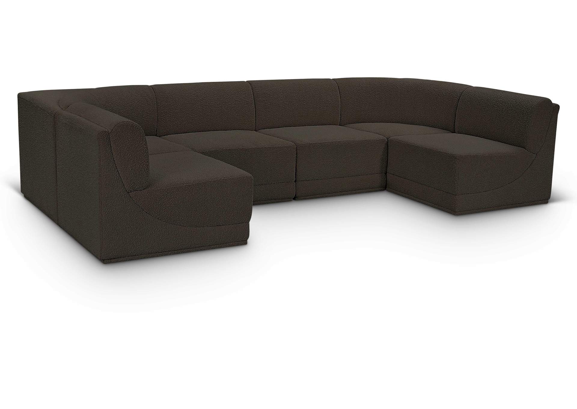 Ollie Brown Boucle Fabric Modular Sectional,Meridian Furniture