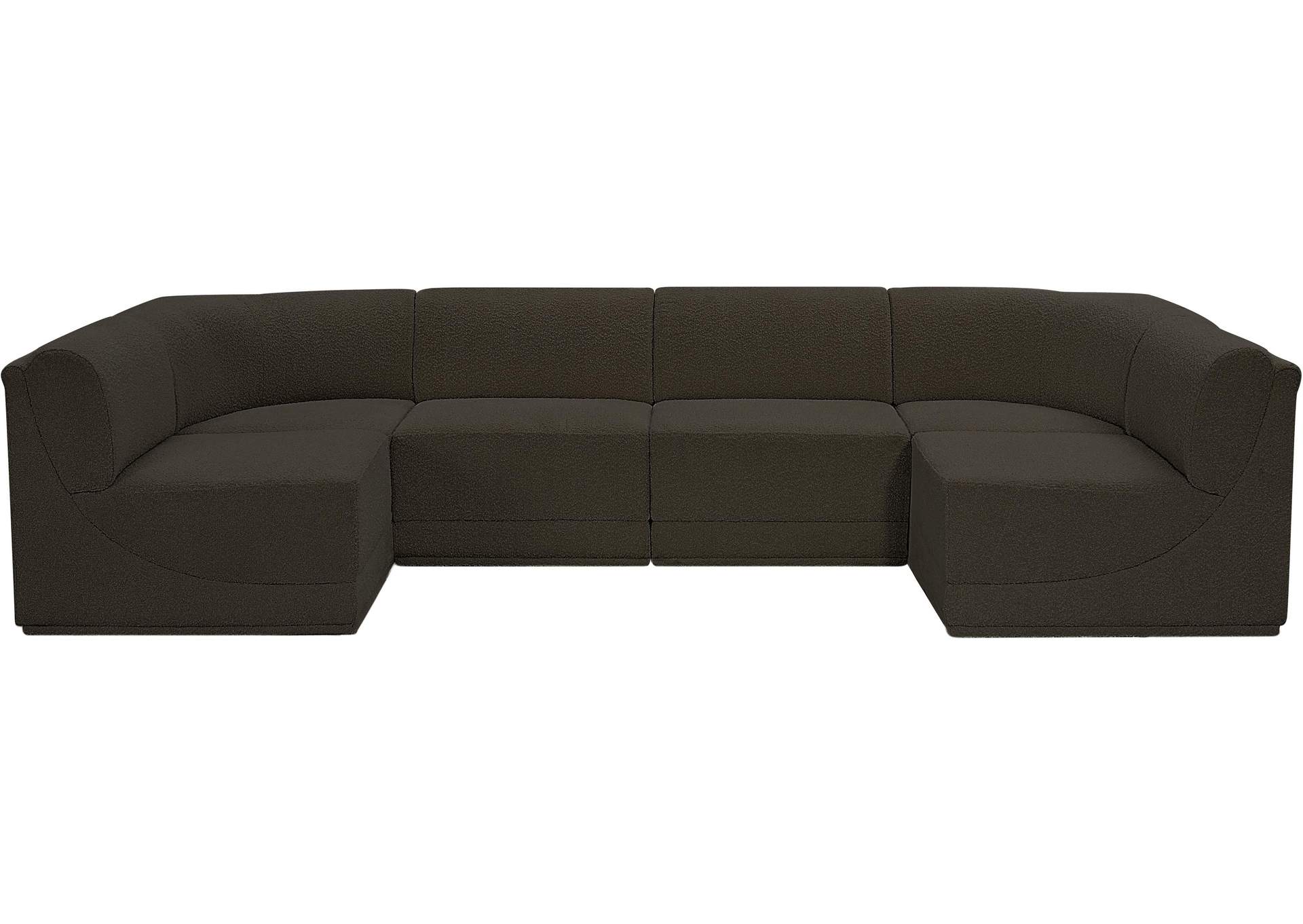 Ollie Brown Boucle Fabric Modular Sectional,Meridian Furniture