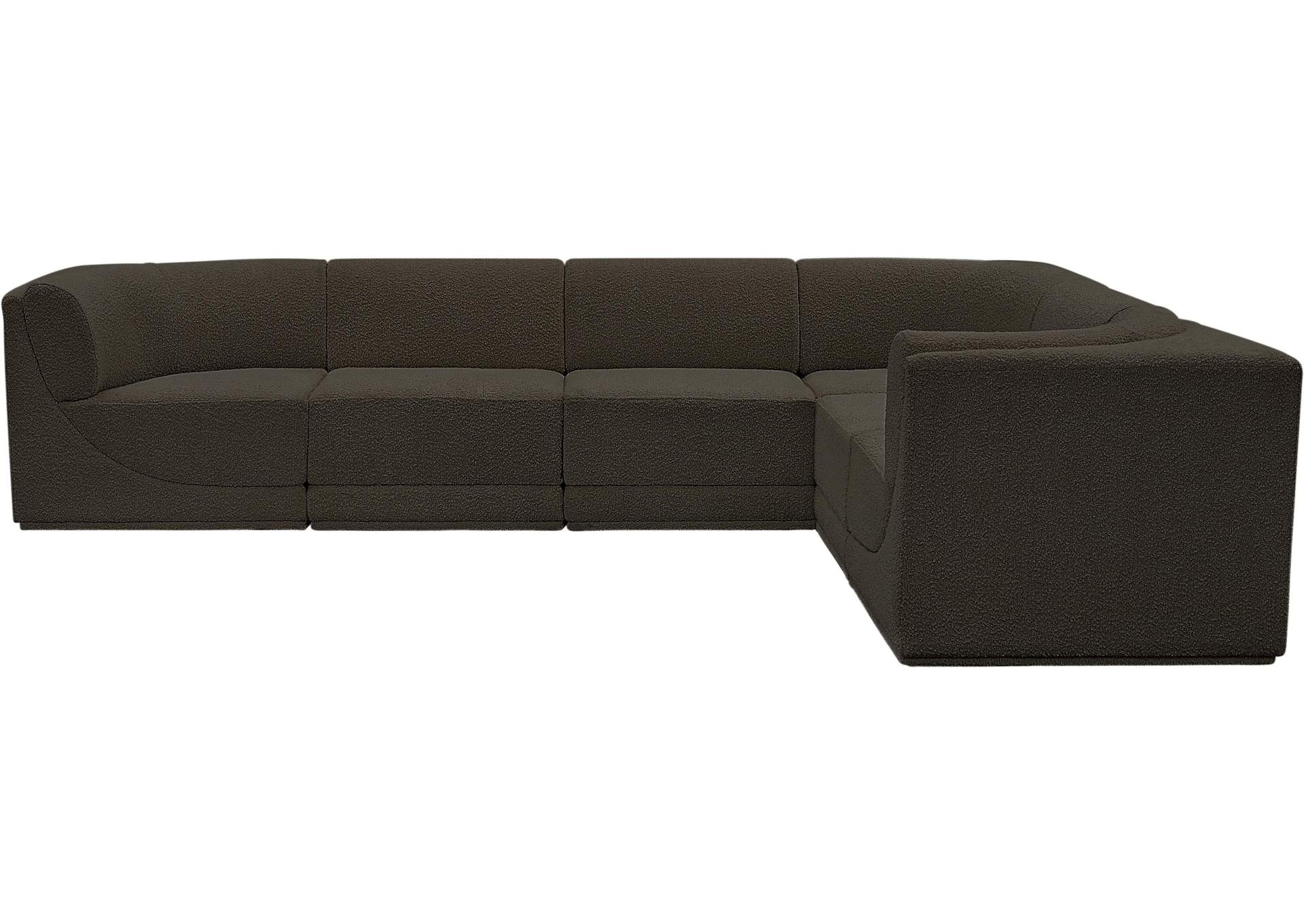 Ollie Brown Boucle Fabric Modular Sectional,Meridian Furniture