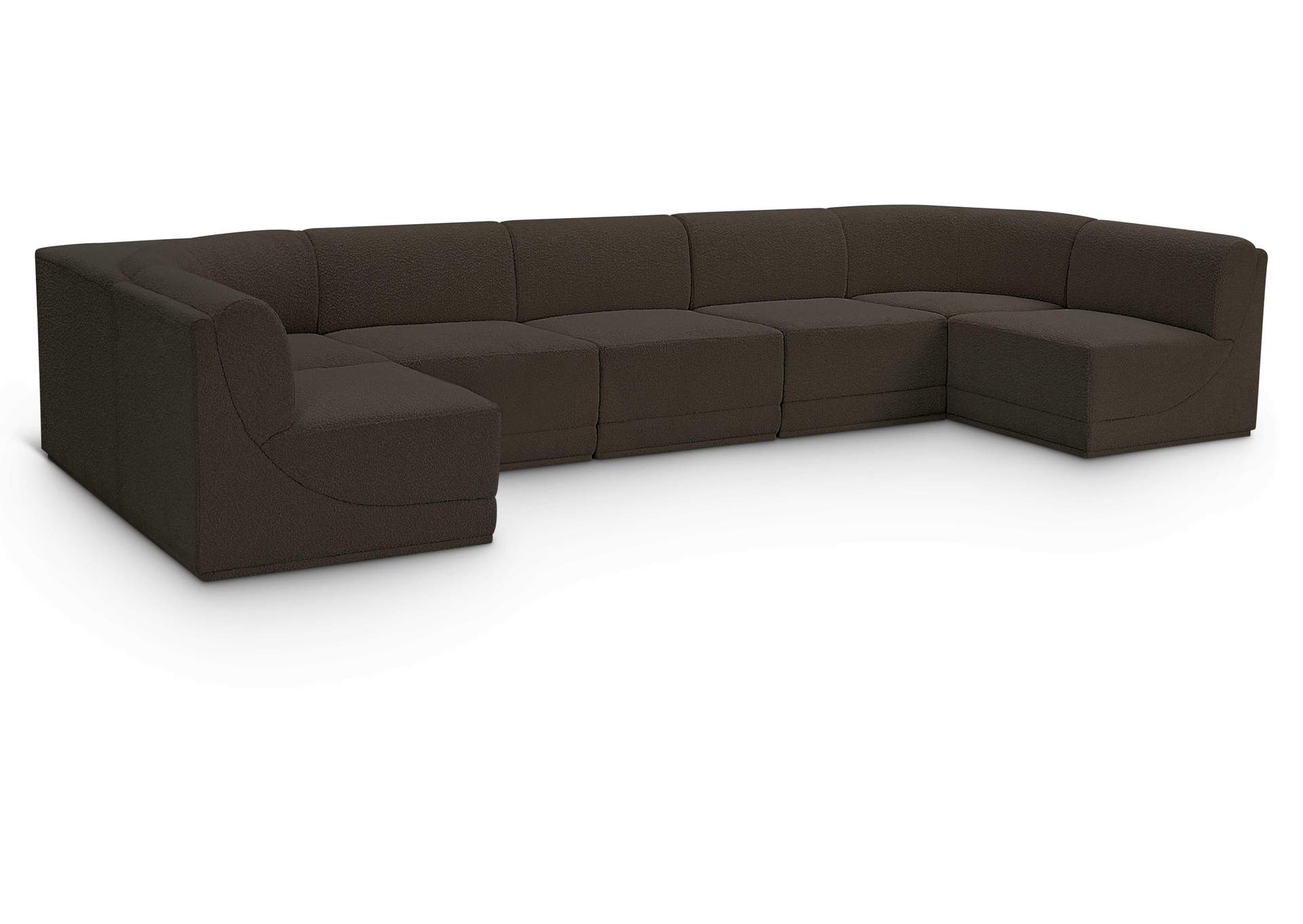 Ollie Brown Boucle Fabric Modular Sectional,Meridian Furniture