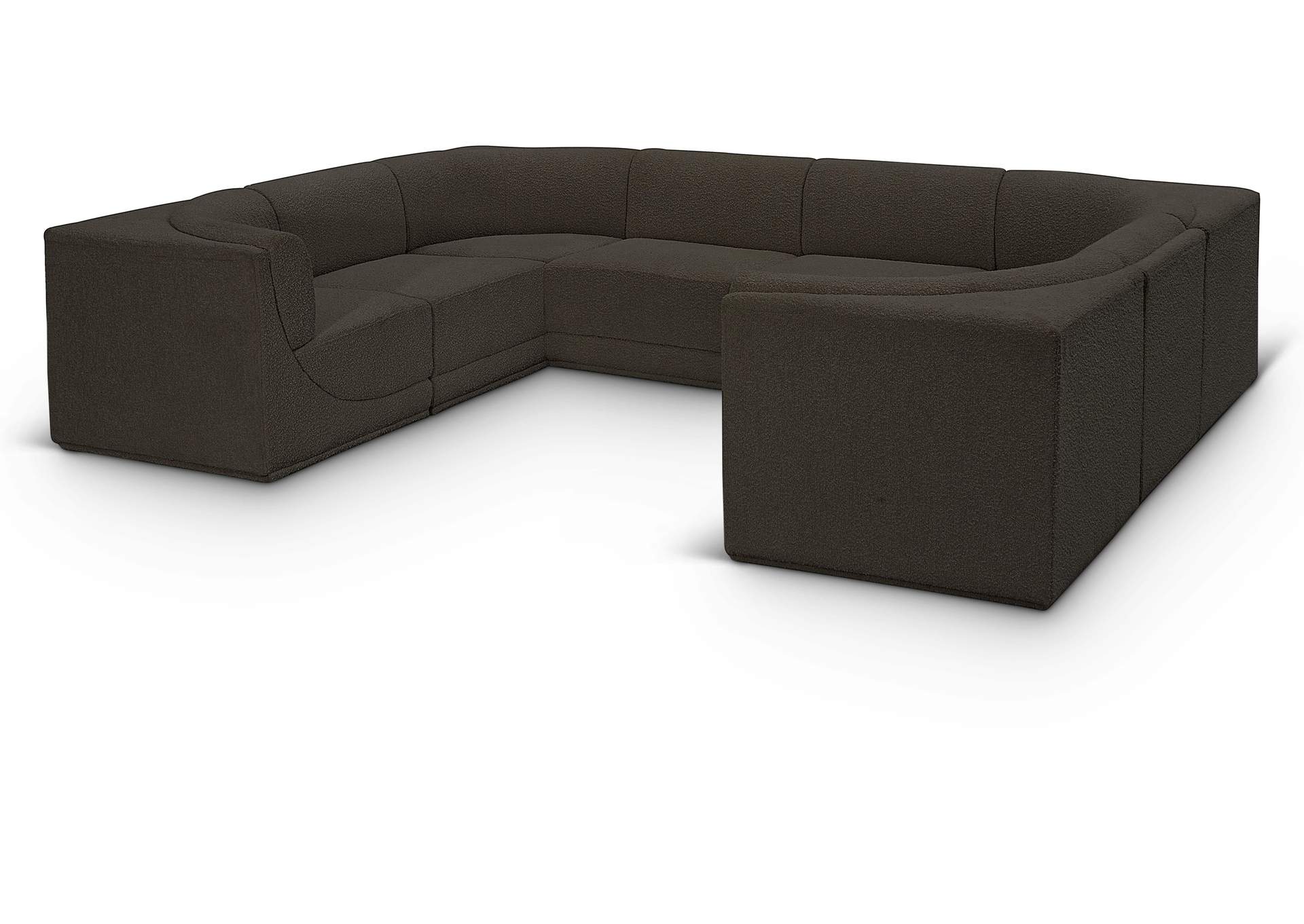 Ollie Brown Boucle Fabric Modular Sectional,Meridian Furniture