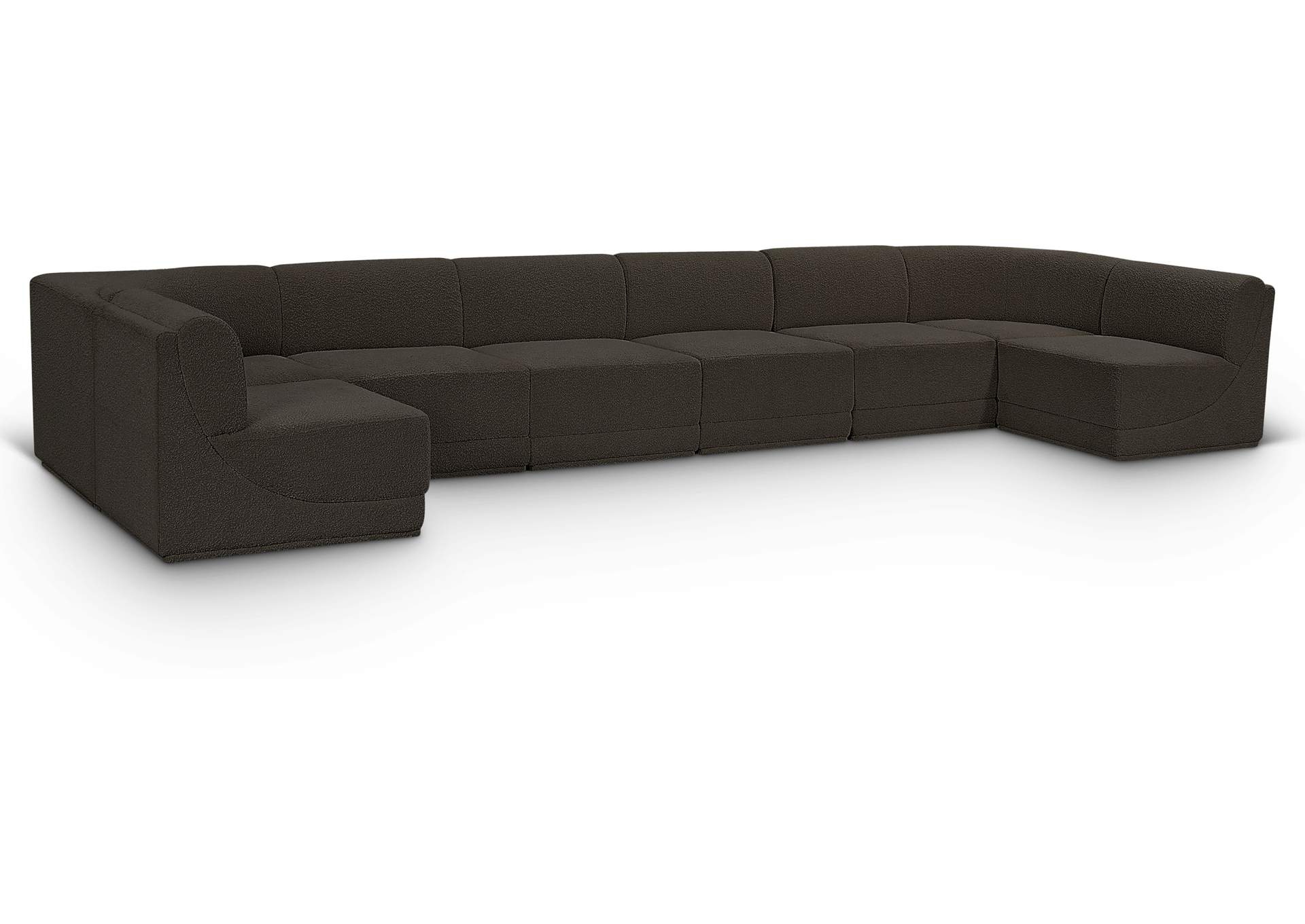 Ollie Brown Boucle Fabric Modular Sectional,Meridian Furniture