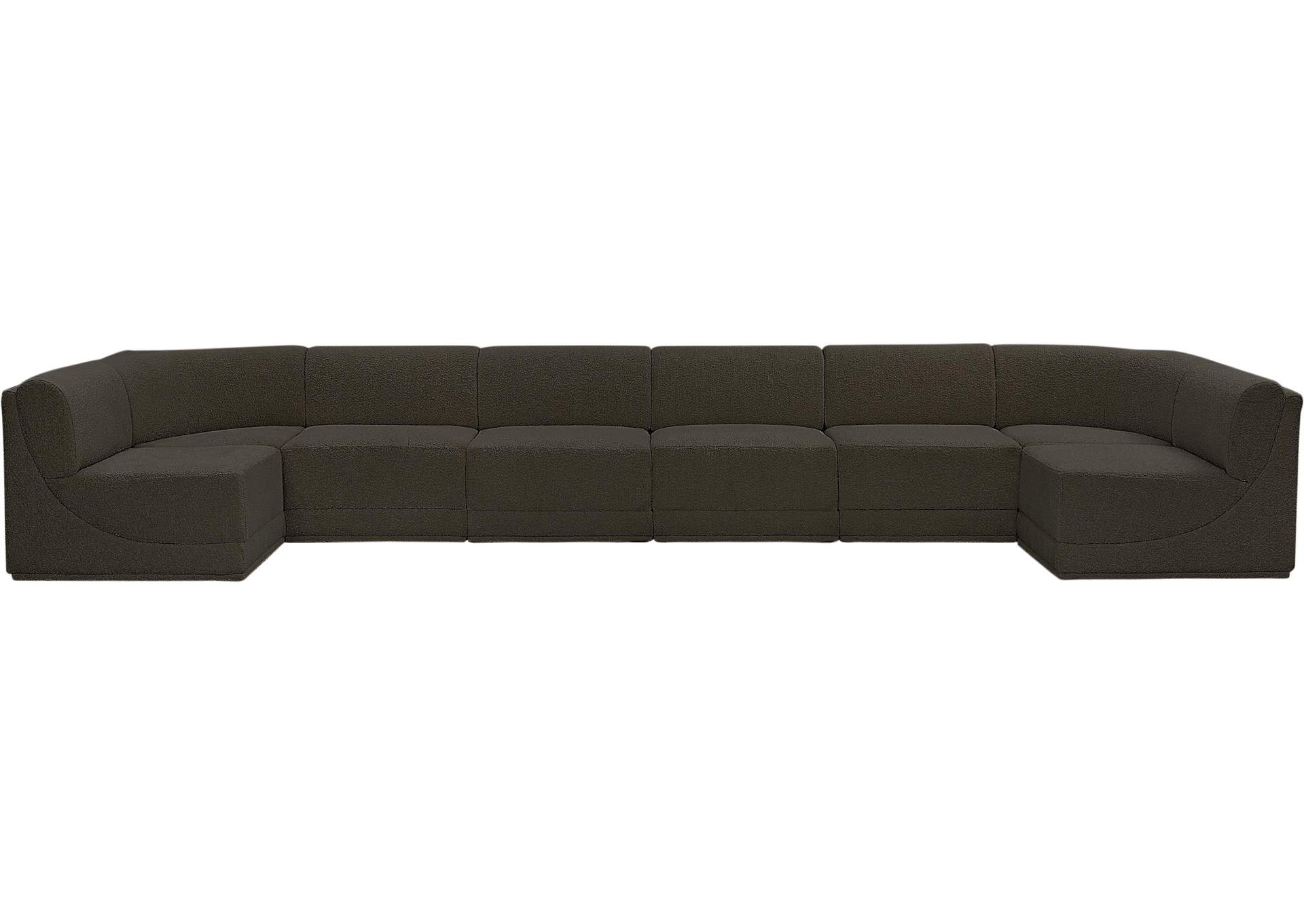 Ollie Brown Boucle Fabric Modular Sectional,Meridian Furniture