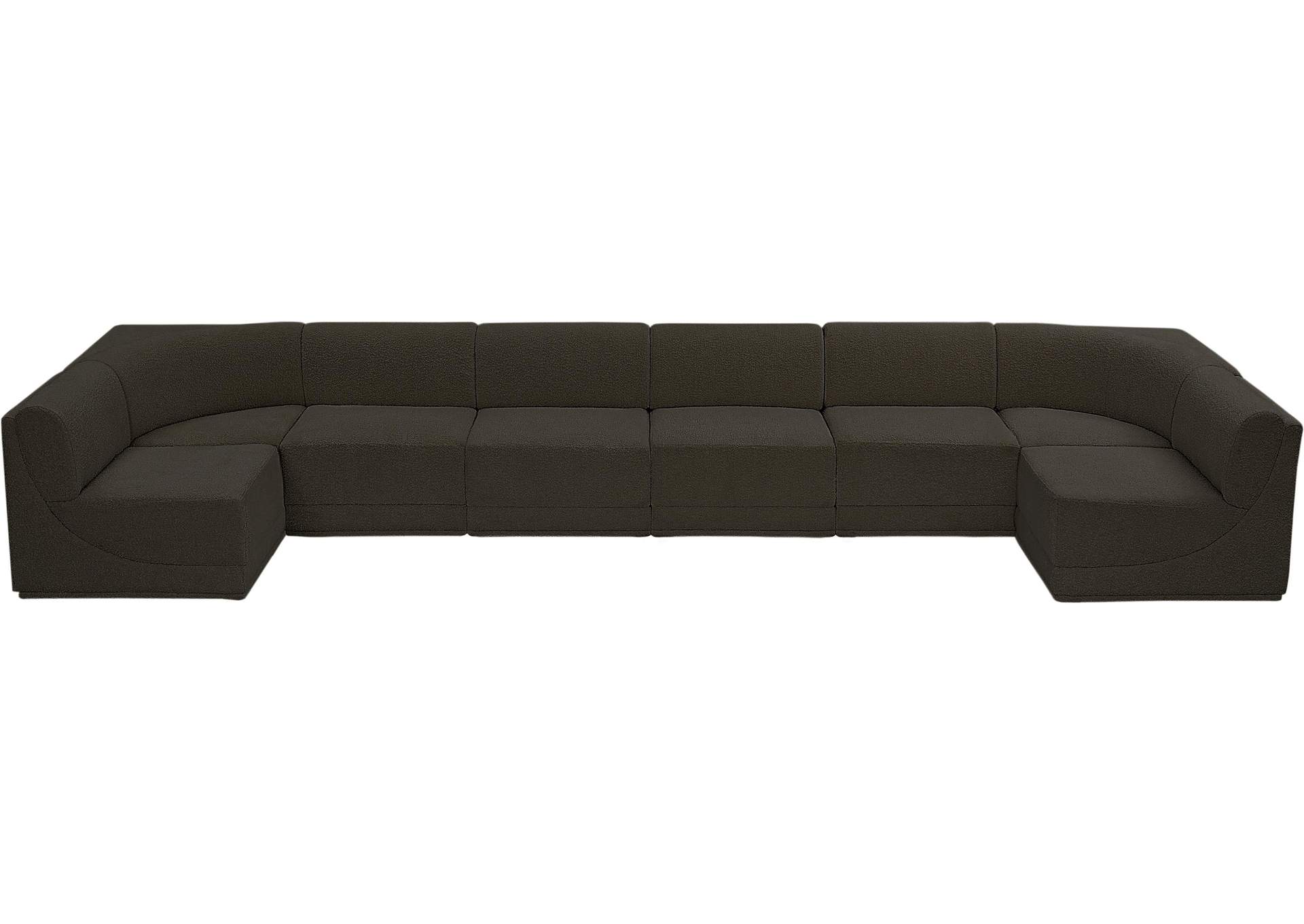 Ollie Brown Boucle Fabric Modular Sectional,Meridian Furniture