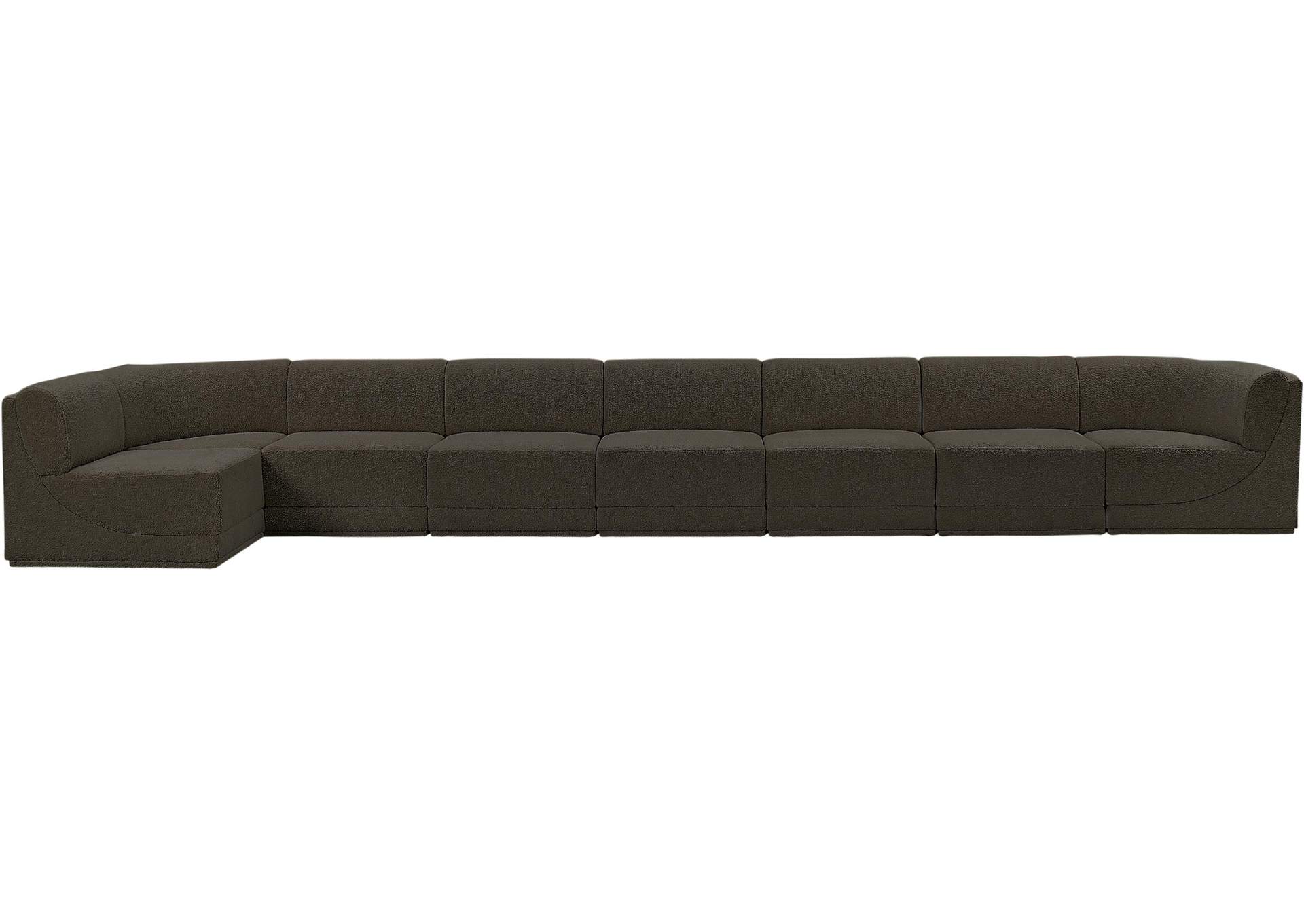 Ollie Brown Boucle Fabric Modular Sectional,Meridian Furniture