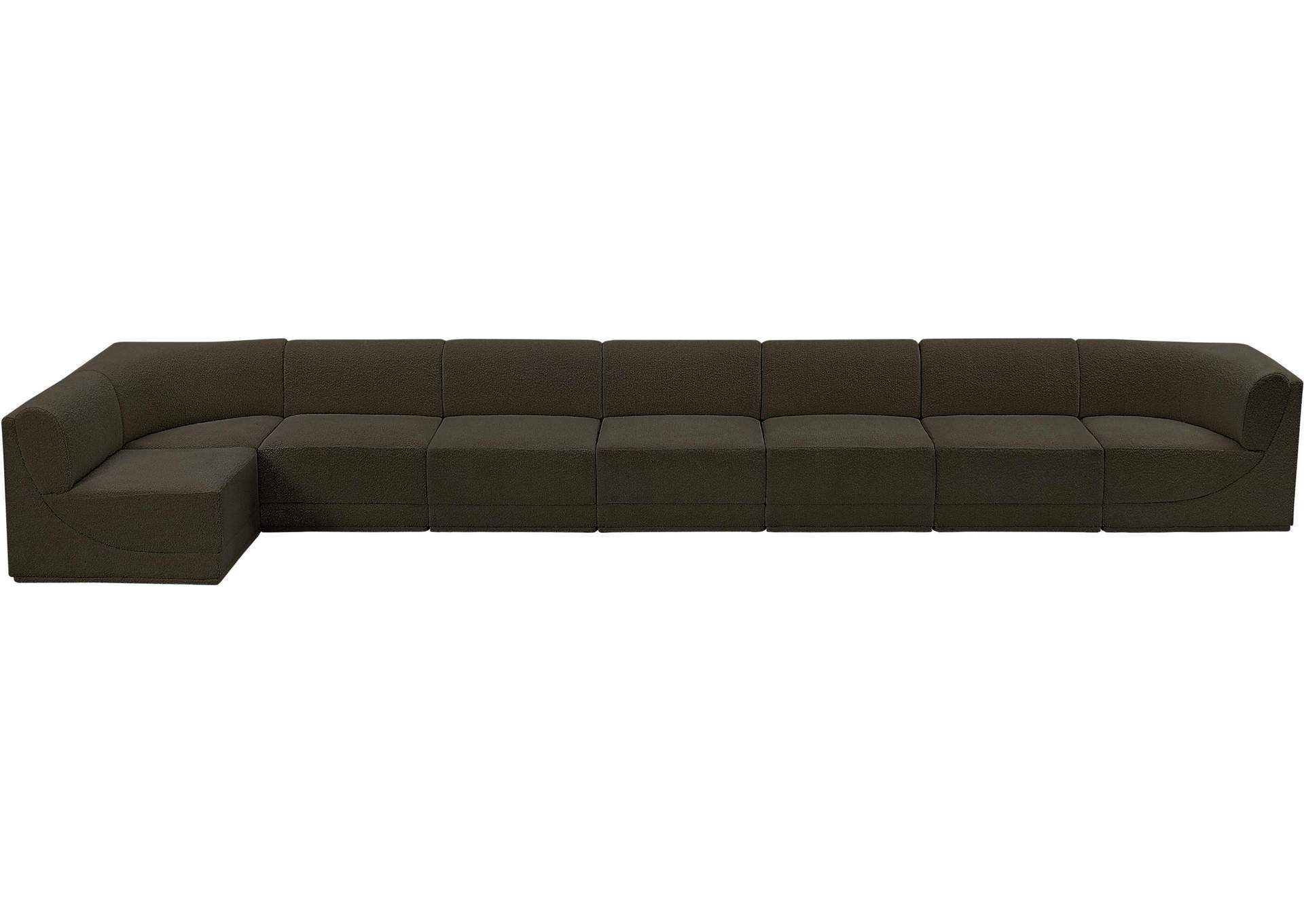 Ollie Brown Boucle Fabric Modular Sectional,Meridian Furniture