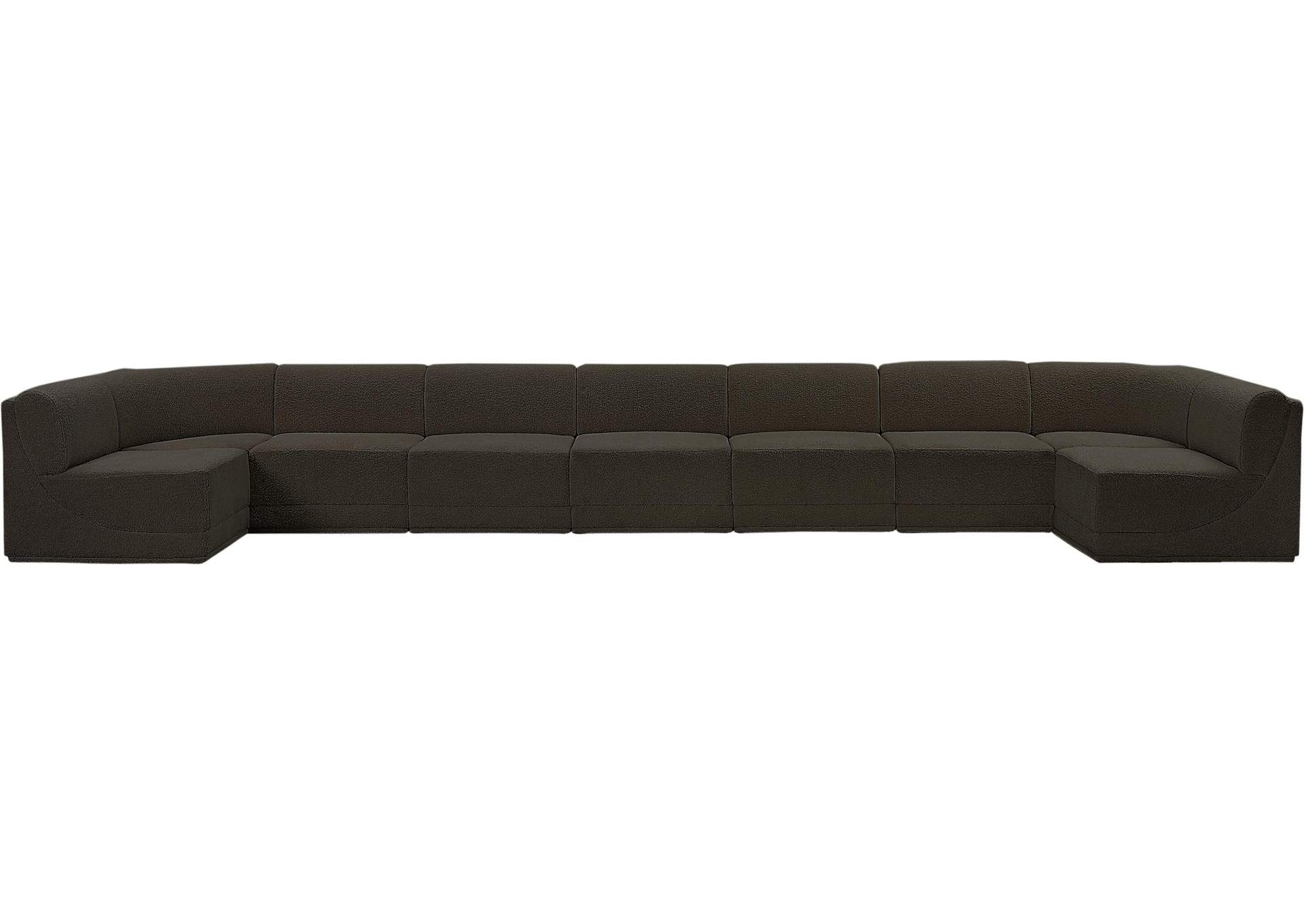 Ollie Brown Boucle Fabric Modular Sectional,Meridian Furniture