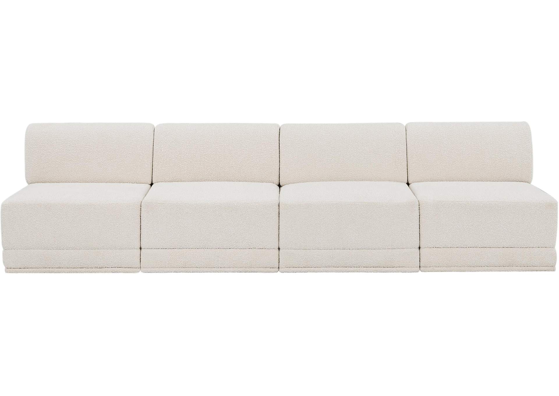 Ollie Cream Boucle Fabric Modular Sofa,Meridian Furniture