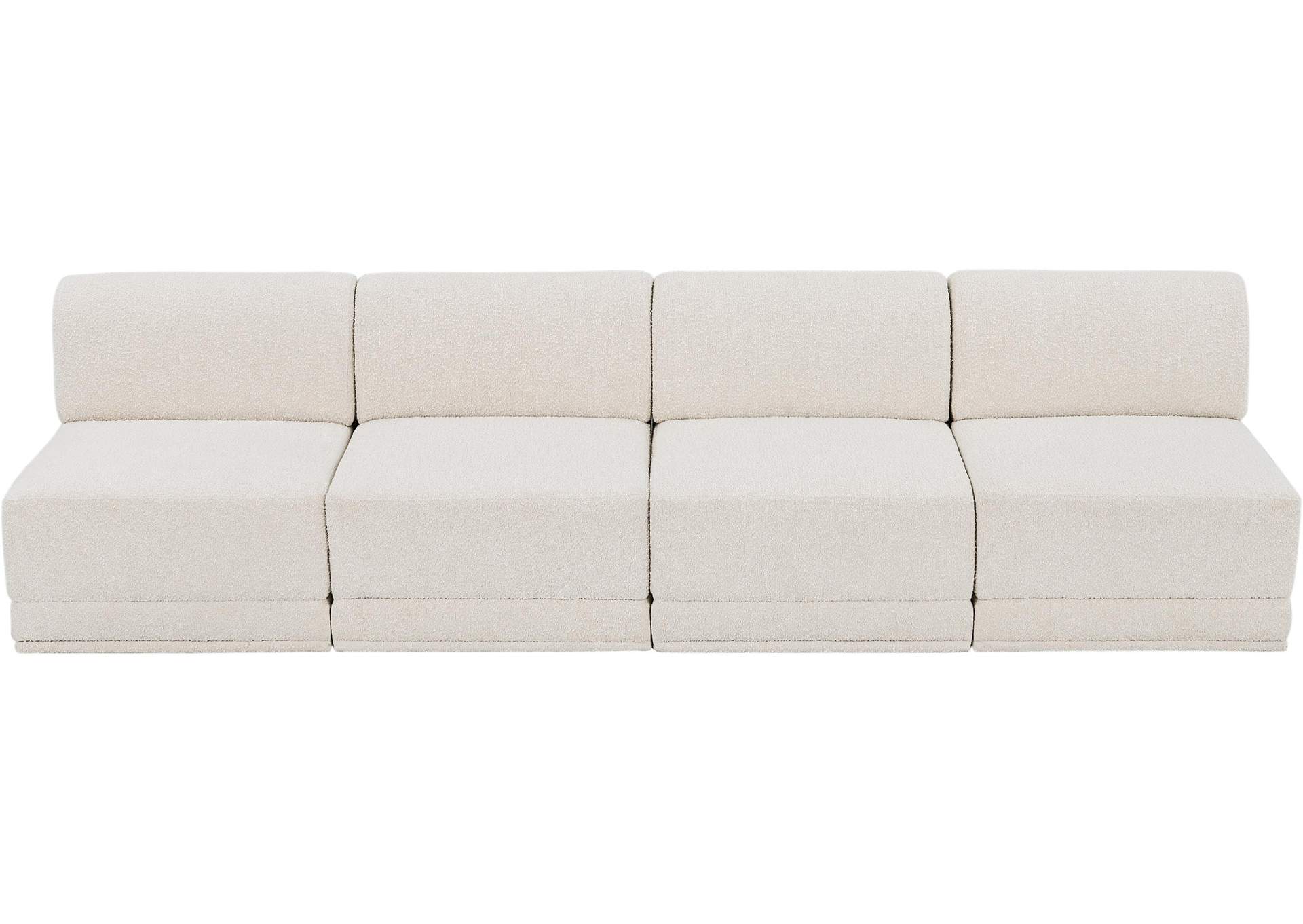 Ollie Cream Boucle Fabric Modular Sofa,Meridian Furniture