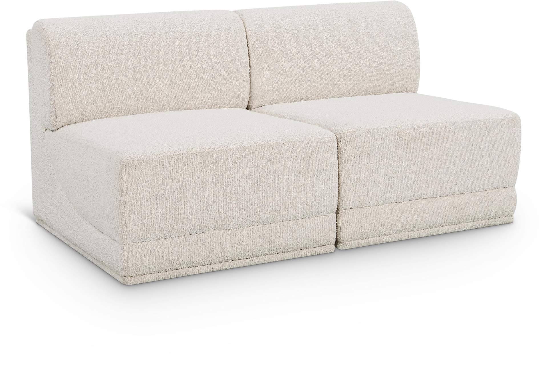 Ollie Cream Boucle Fabric Modular Sofa,Meridian Furniture