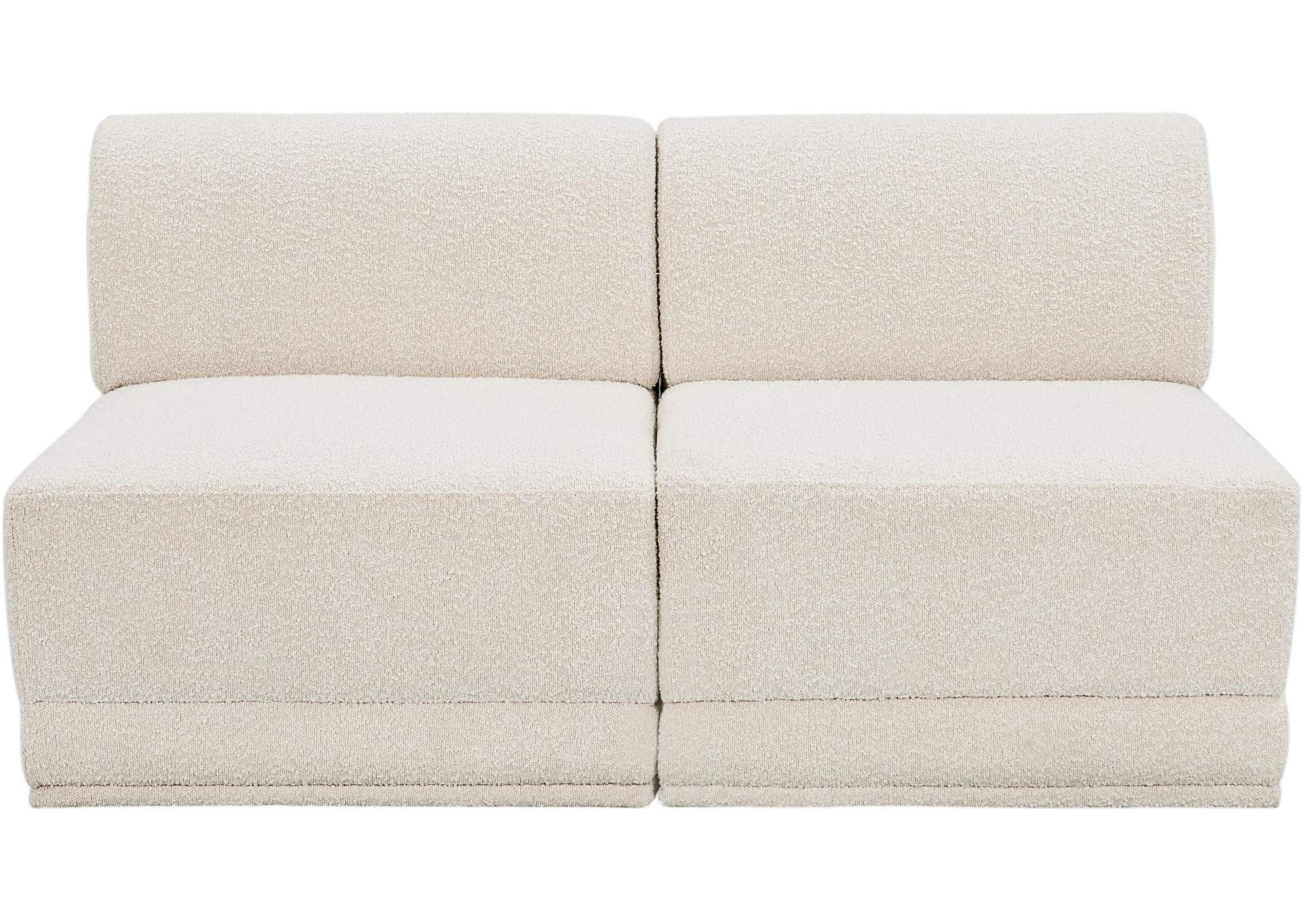 Ollie Cream Boucle Fabric Modular Sofa,Meridian Furniture