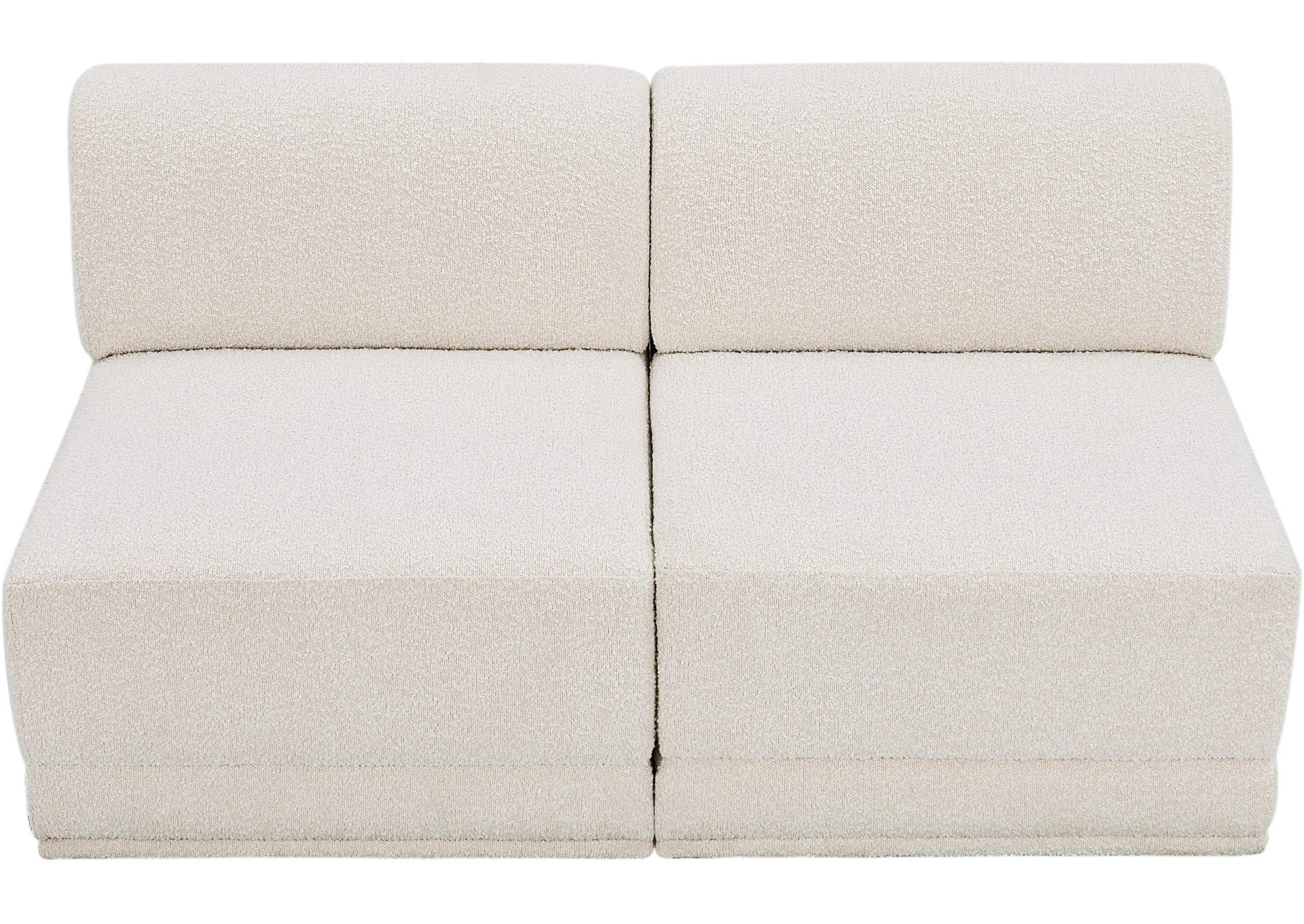 Ollie Cream Boucle Fabric Modular Sofa,Meridian Furniture