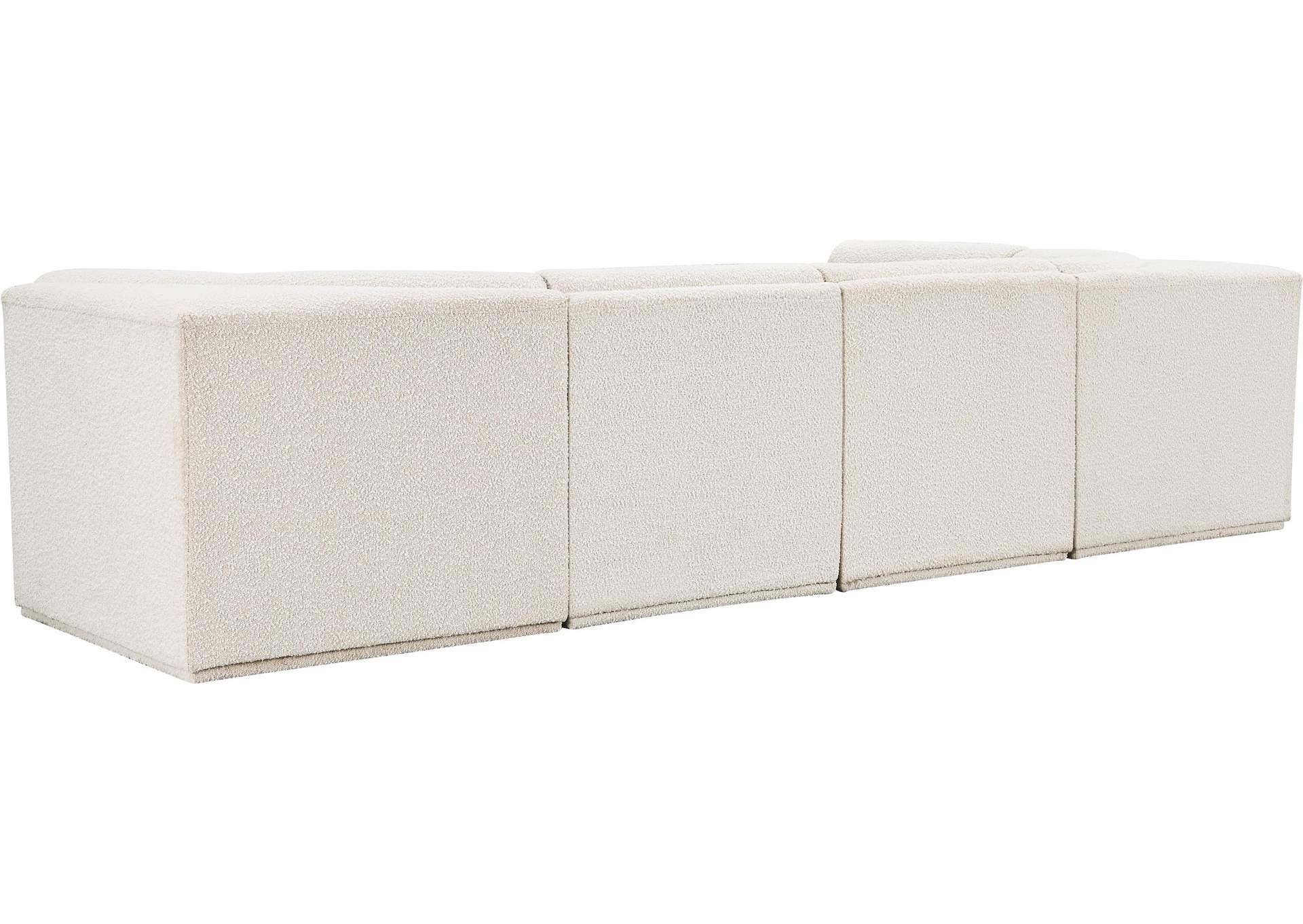 Ollie Cream Boucle Fabric Modular Sectional,Meridian Furniture