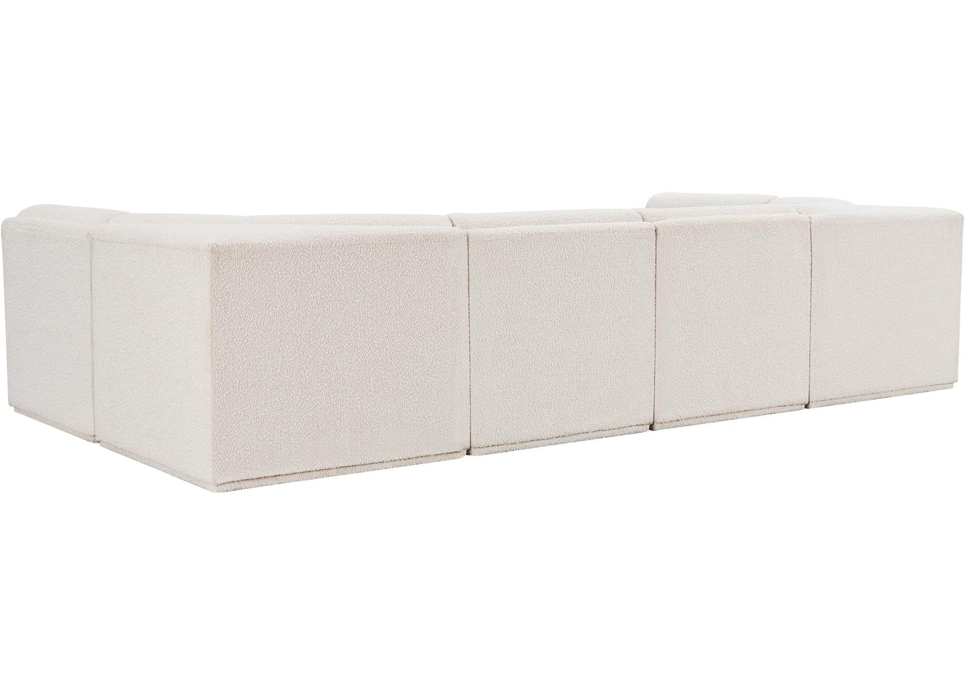 Ollie Cream Boucle Fabric Modular Sectional,Meridian Furniture