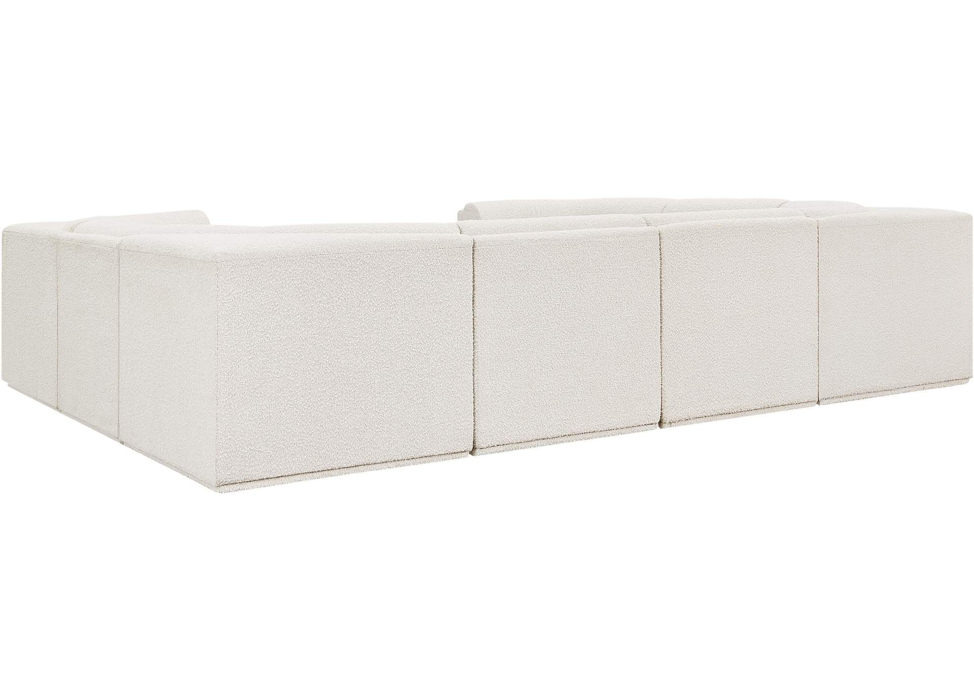 Ollie Cream Boucle Fabric Modular Sectional,Meridian Furniture