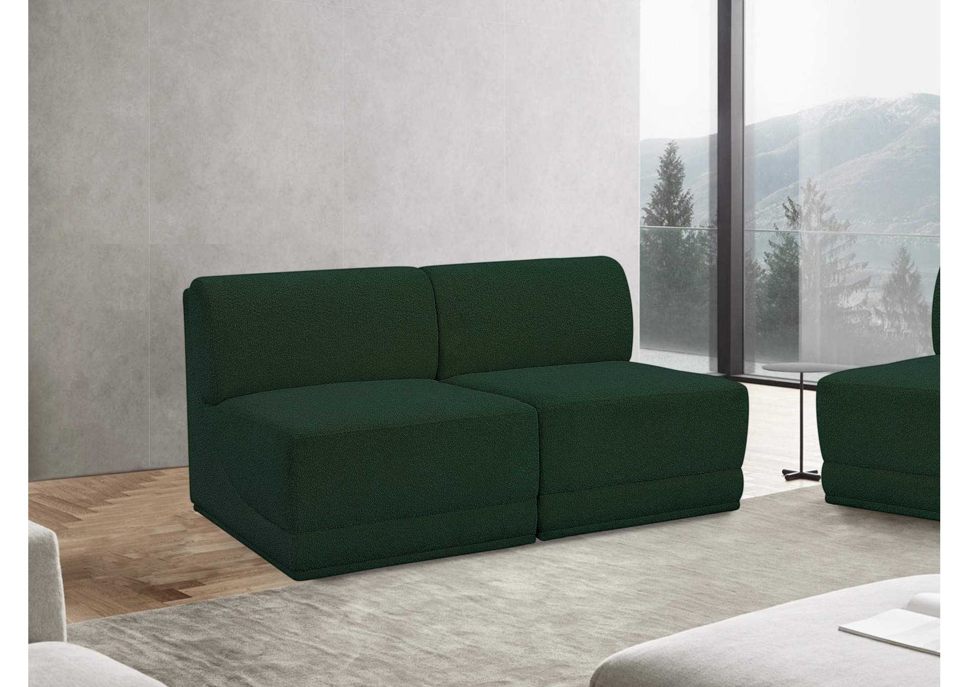 Ollie Green Boucle Fabric Modular Sofa,Meridian Furniture