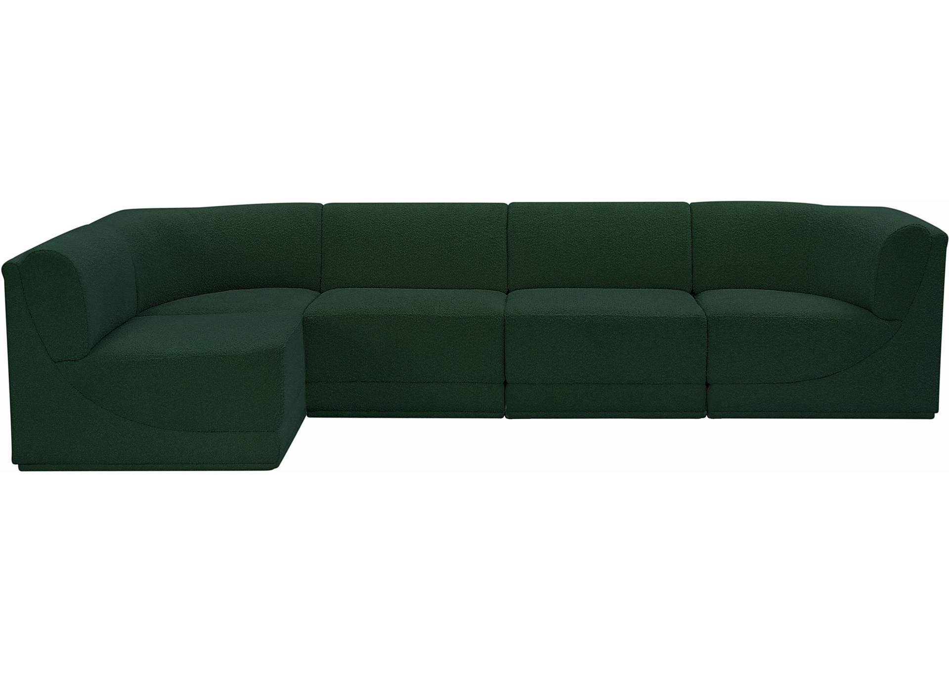 Ollie Green Boucle Fabric Modular Sectional,Meridian Furniture