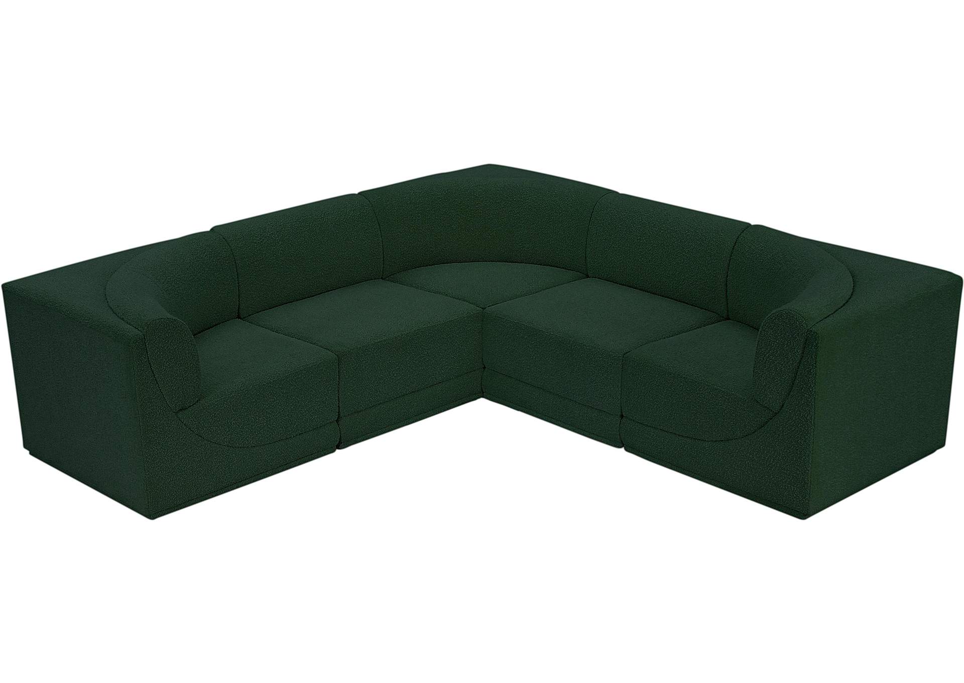 Ollie Green Boucle Fabric Modular Sectional,Meridian Furniture