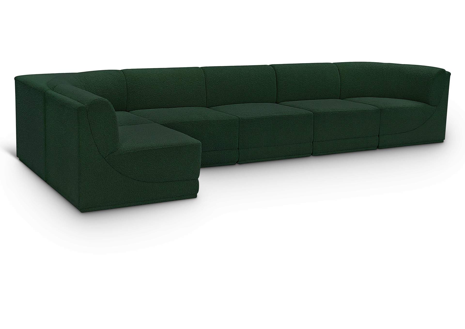 Ollie Green Boucle Fabric Modular Sectional,Meridian Furniture