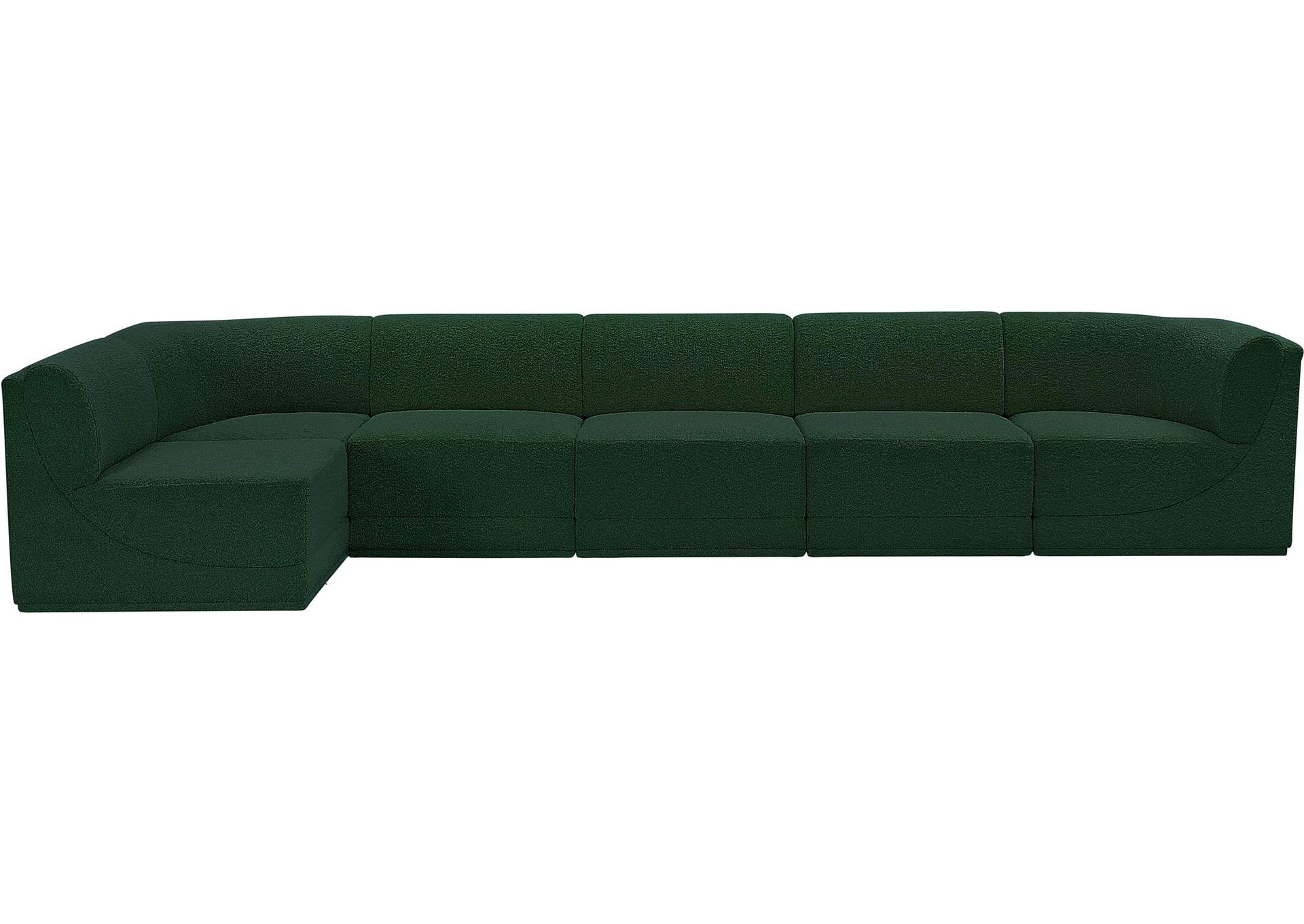 Ollie Green Boucle Fabric Modular Sectional,Meridian Furniture