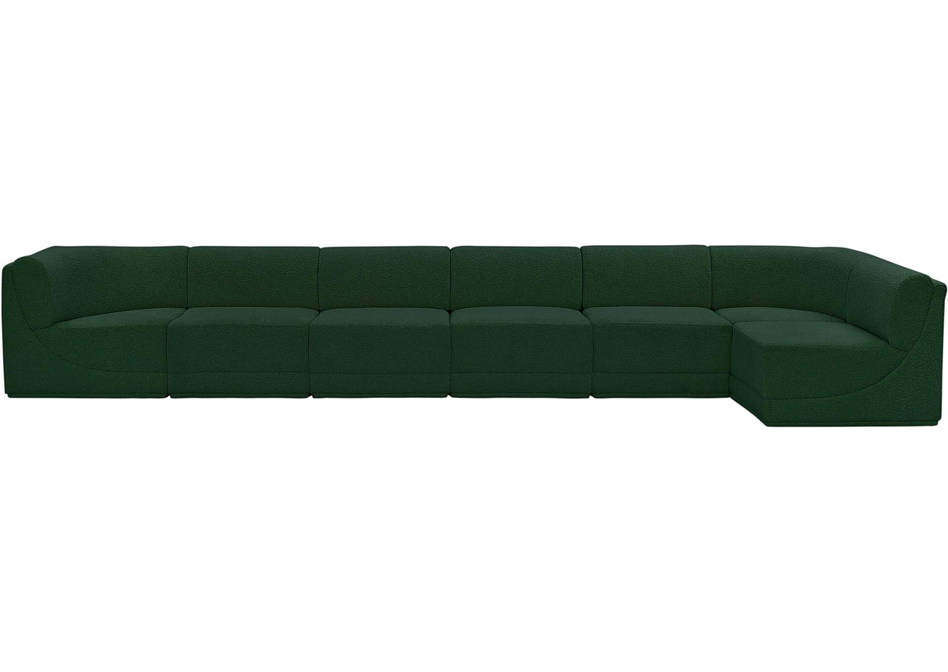 Ollie Green Boucle Fabric Modular Sectional,Meridian Furniture