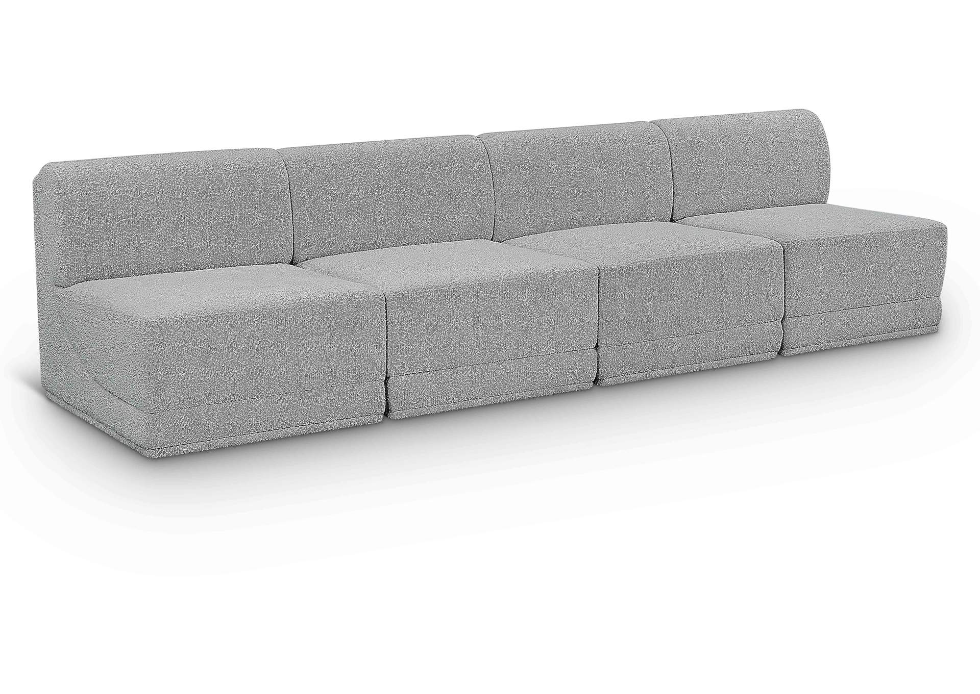 Ollie Grey Boucle Fabric Modular Sofa,Meridian Furniture