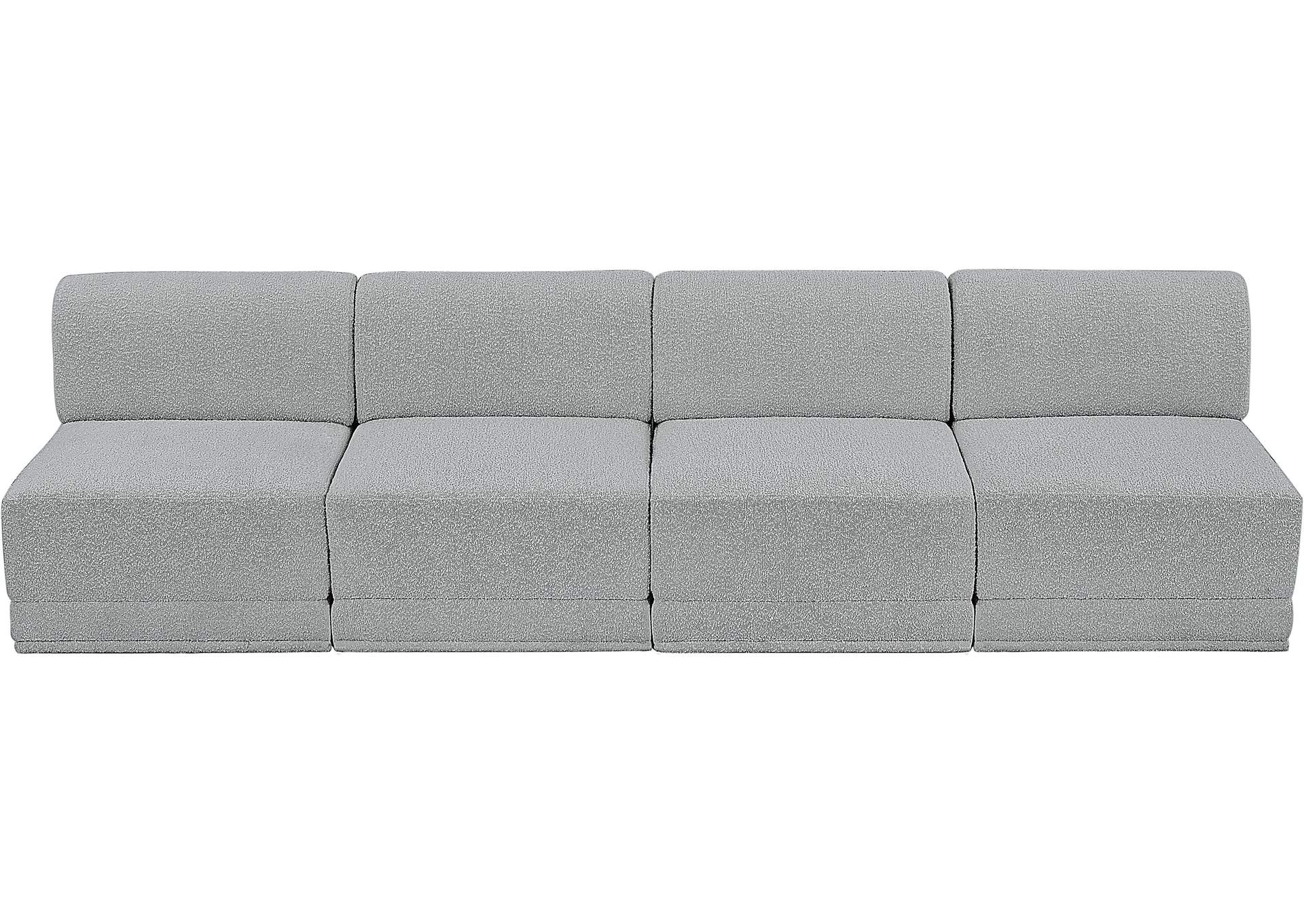 Ollie Grey Boucle Fabric Modular Sofa,Meridian Furniture