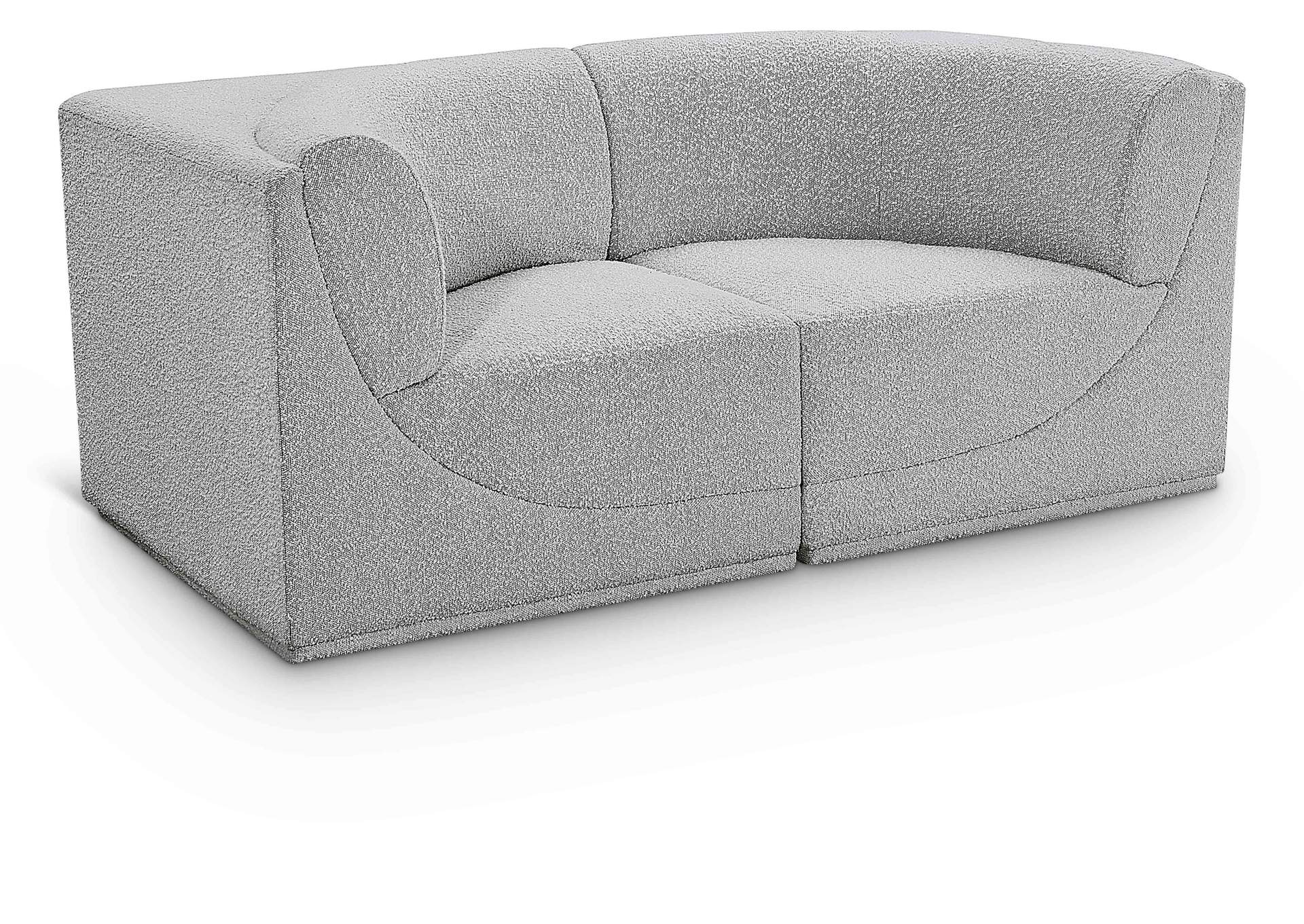 Ollie Grey Boucle Fabric Modular Sofa,Meridian Furniture