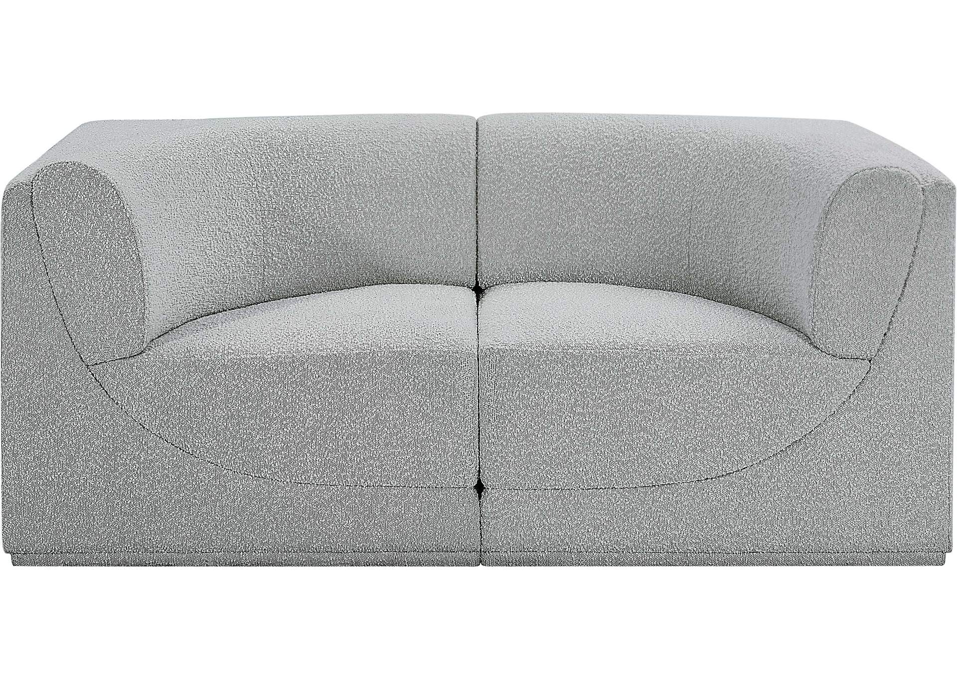 Ollie Grey Boucle Fabric Modular Sofa,Meridian Furniture