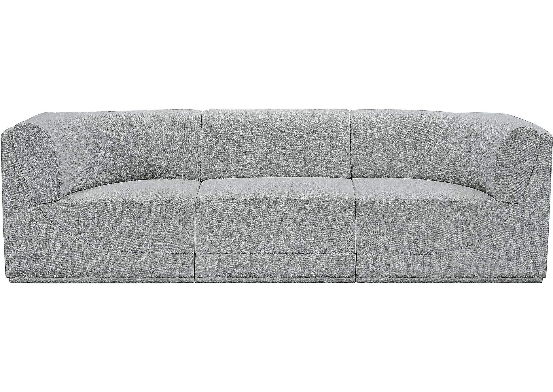 Ollie Grey Boucle Fabric Modular Sofa,Meridian Furniture