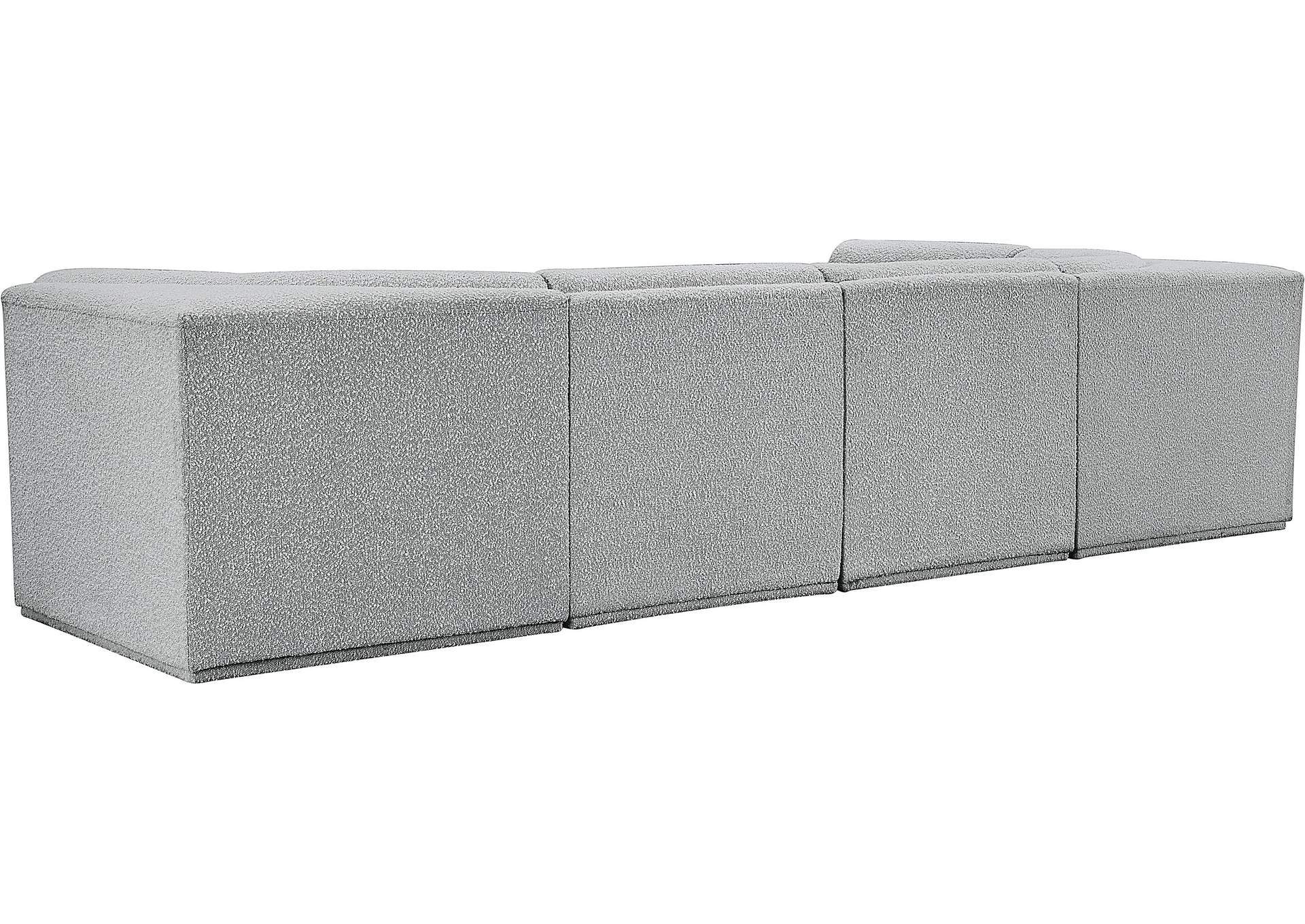 Ollie Grey Boucle Fabric Modular Sectional,Meridian Furniture