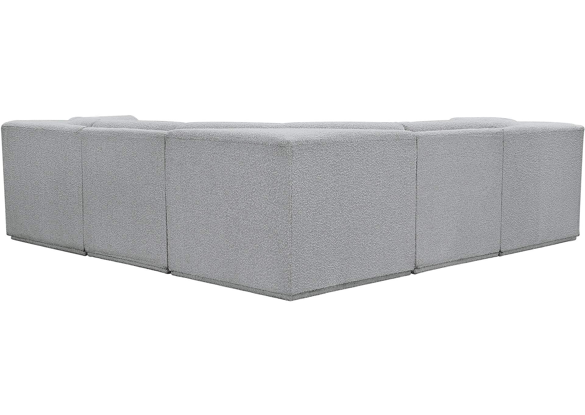 Ollie Grey Boucle Fabric Modular Sectional,Meridian Furniture