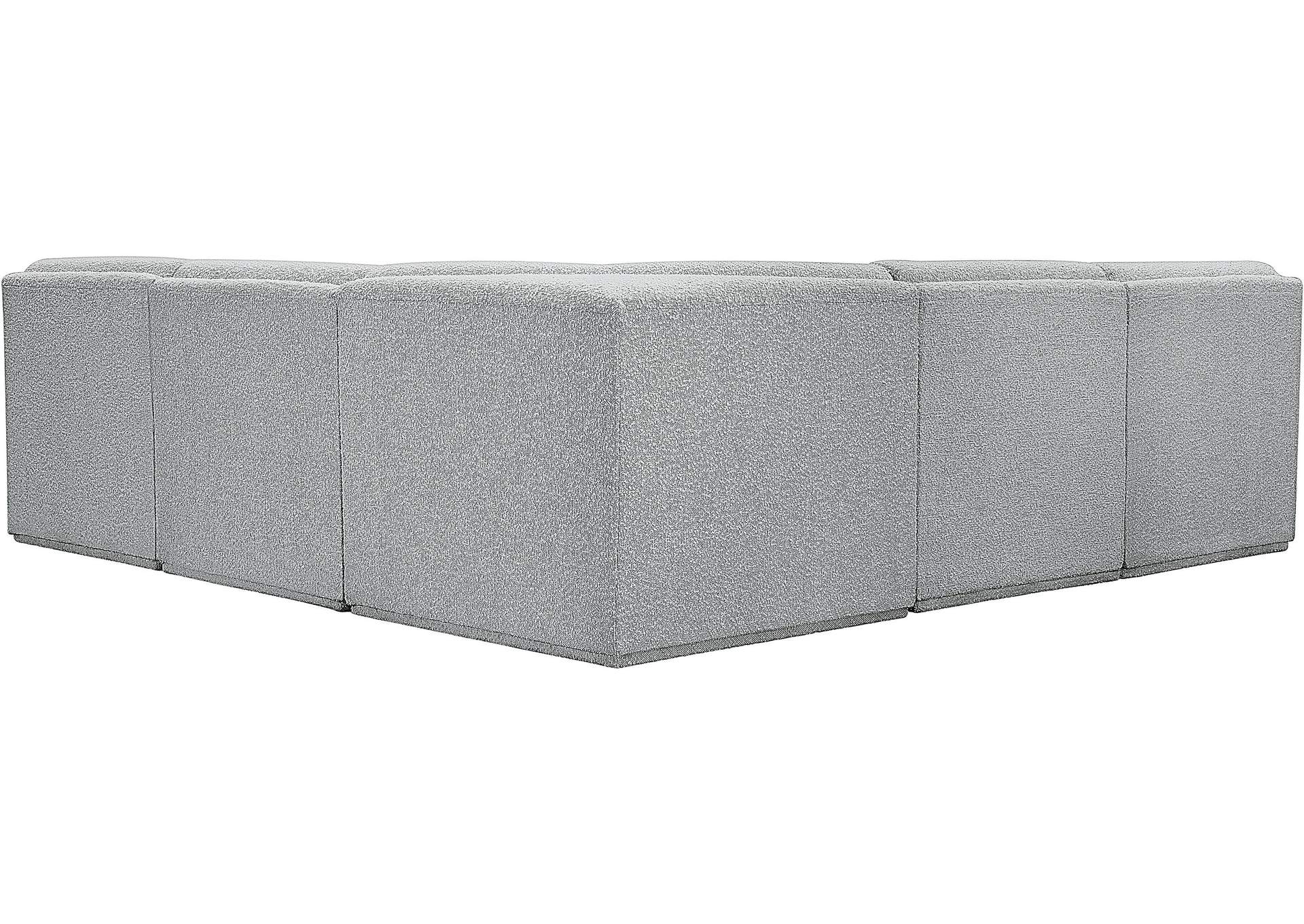 Ollie Grey Boucle Fabric Modular Sectional,Meridian Furniture