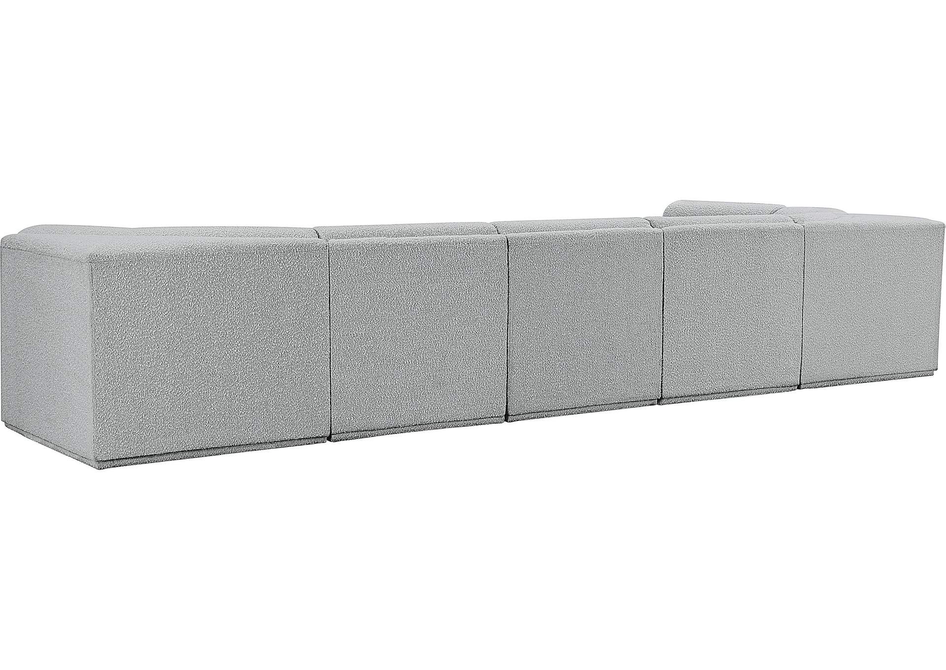 Ollie Grey Boucle Fabric Modular Sectional,Meridian Furniture