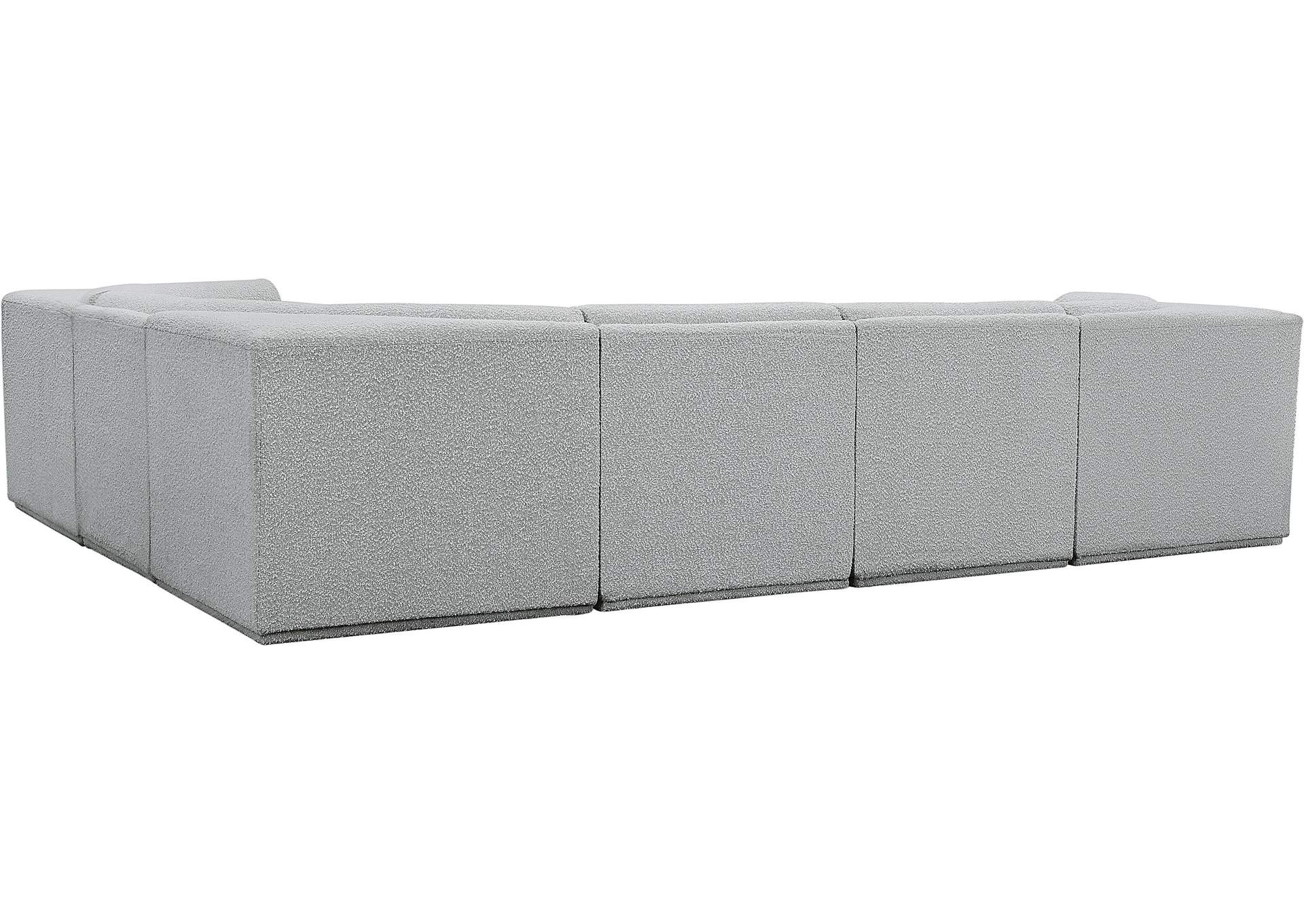 Ollie Grey Boucle Fabric Modular Sectional,Meridian Furniture