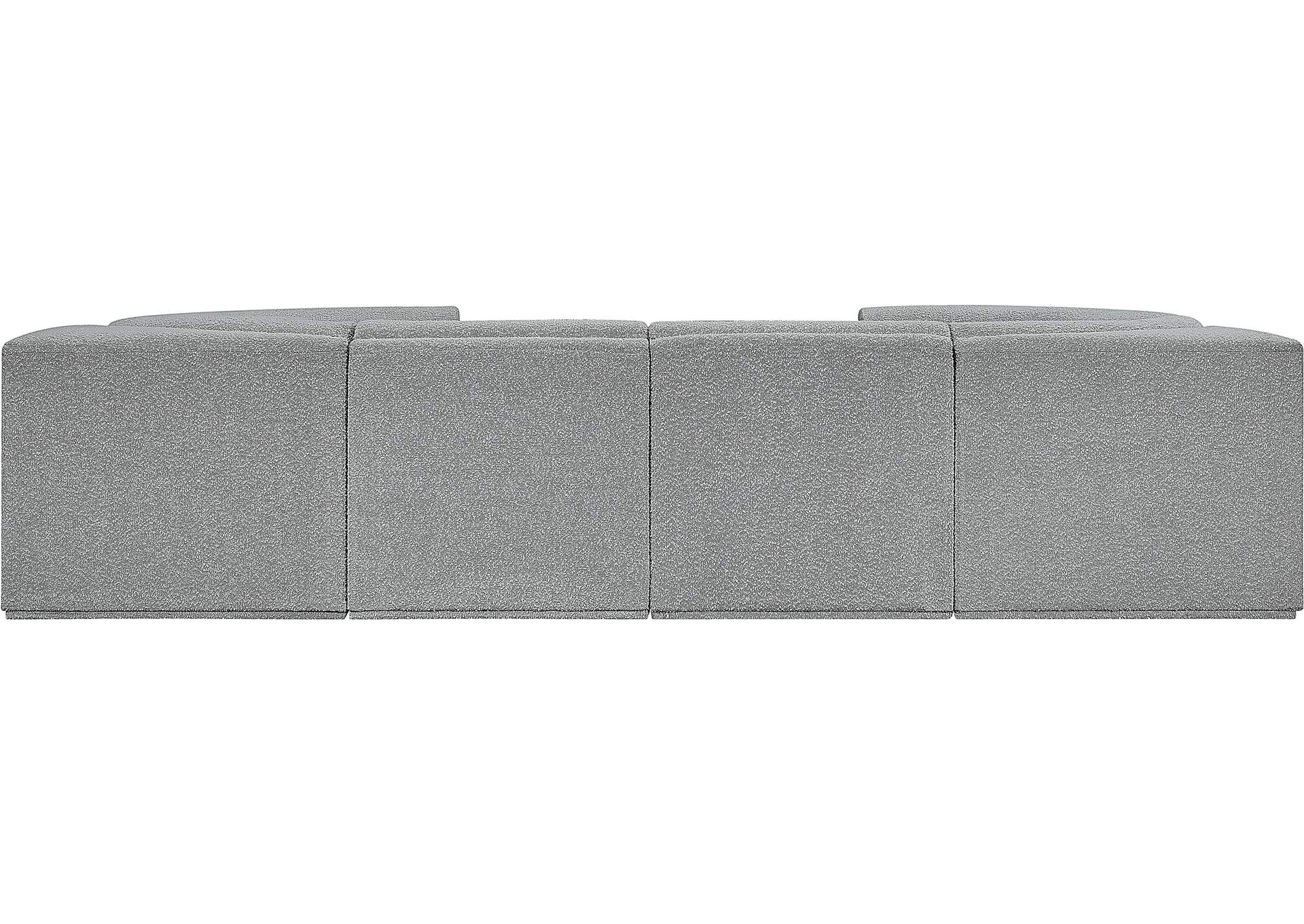 Ollie Grey Boucle Fabric Modular Sectional,Meridian Furniture