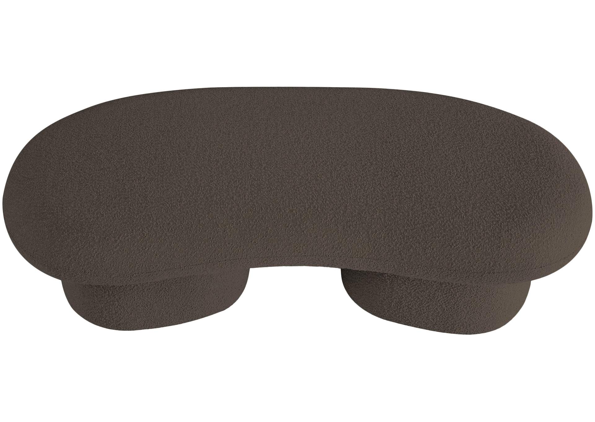 Luka Brown Boucle Fabric Bench,Meridian Furniture