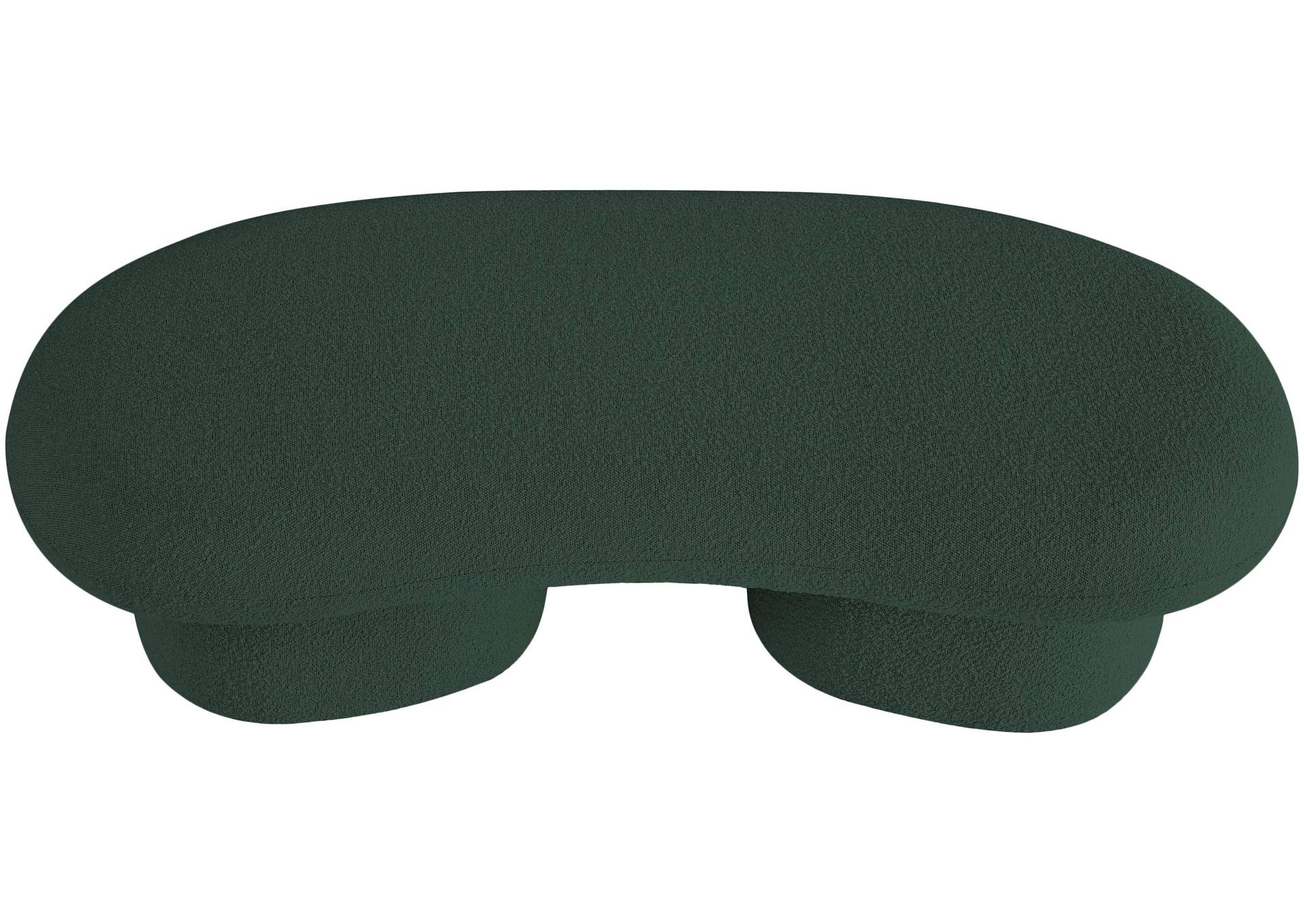 Luka Green Boucle Fabric Bench,Meridian Furniture