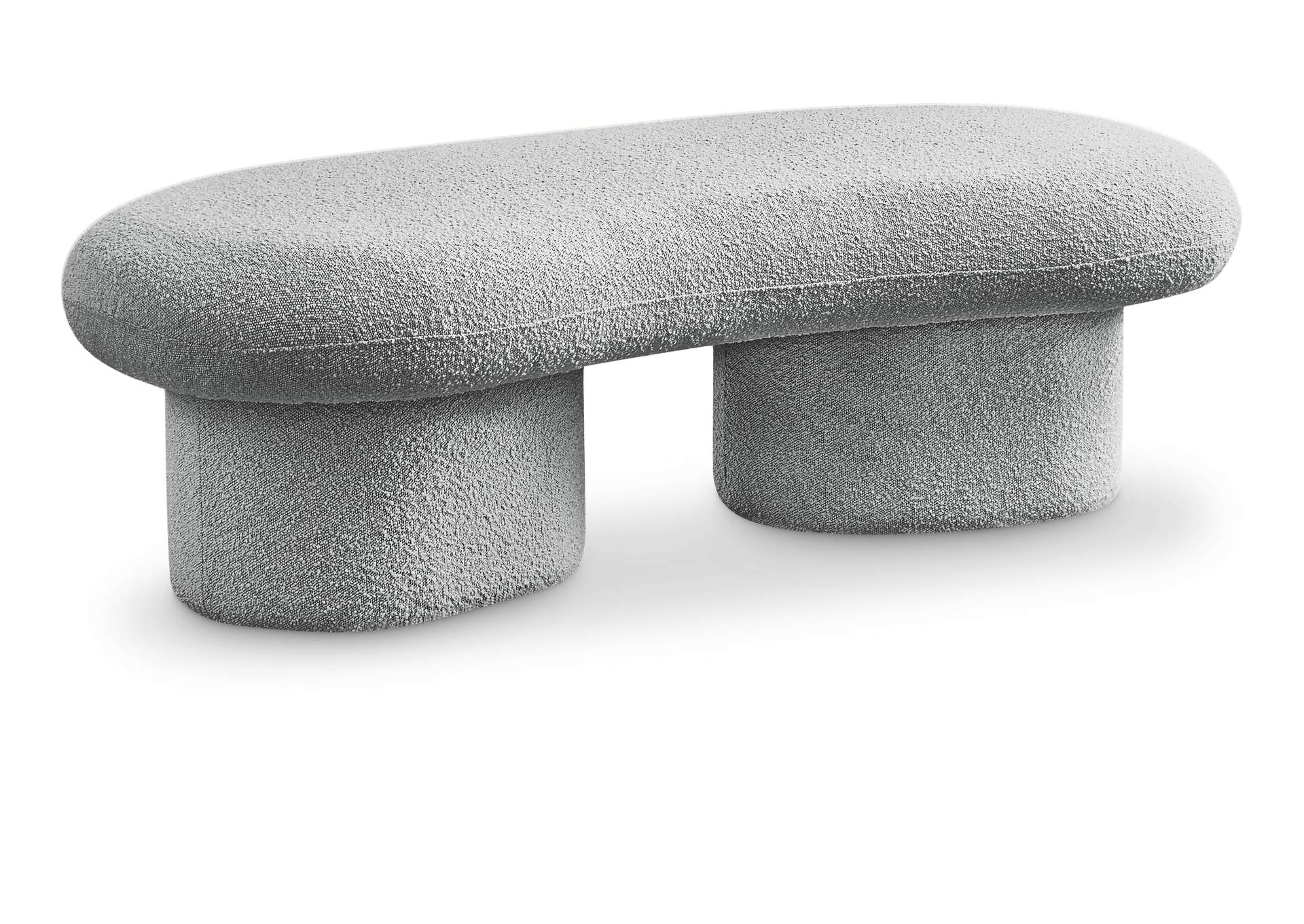 Luka Grey Boucle Fabric Bench,Meridian Furniture